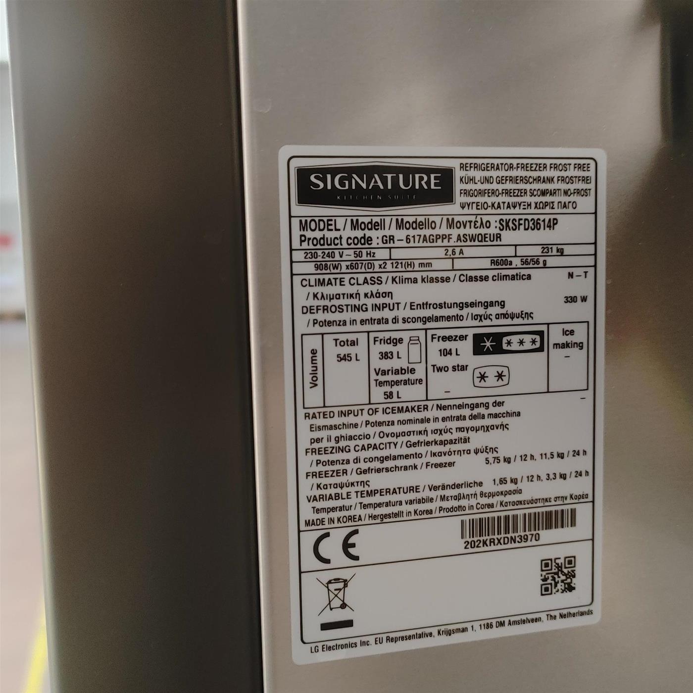 Frigorifero LG Signature SKSFD3614P da incasso French Door