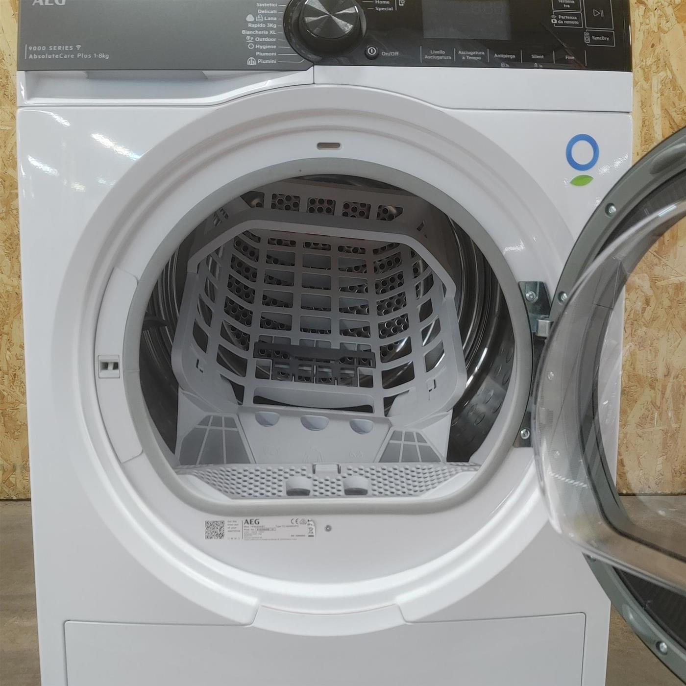 Asciugatrice AEG Serie 9000 TR9H83ABY Libera installazione Carica frontale 8 kg A+++ Bianco