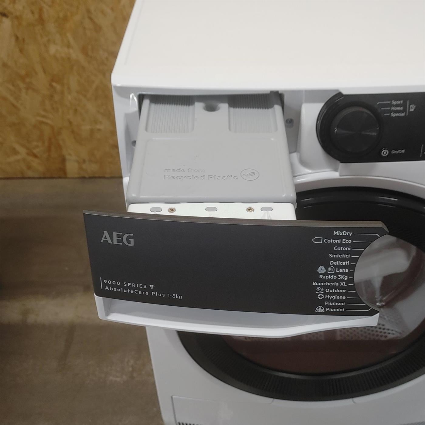 Asciugatrice AEG Serie 9000 TR9H83ABY Libera installazione Carica frontale 8 kg A+++ Bianco