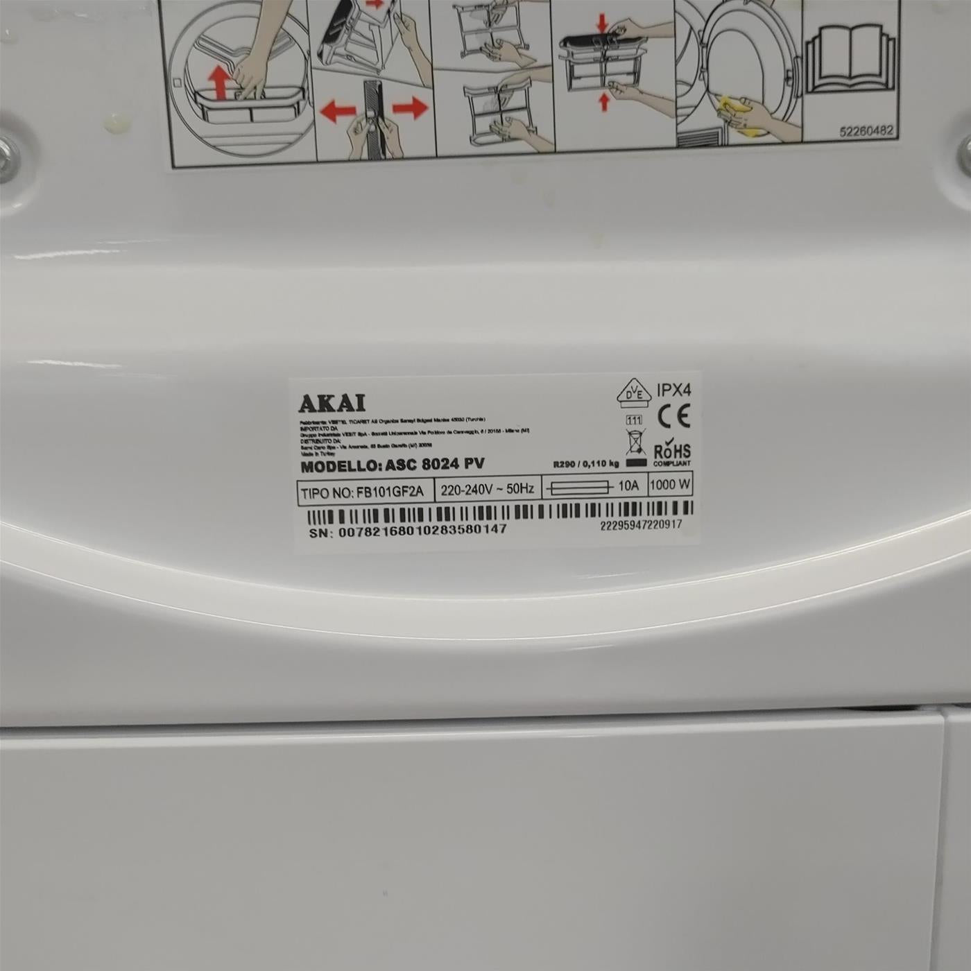 ASCIUGATRICE AKAI ASC8024PV/T - 8 KG - CLASSE A++