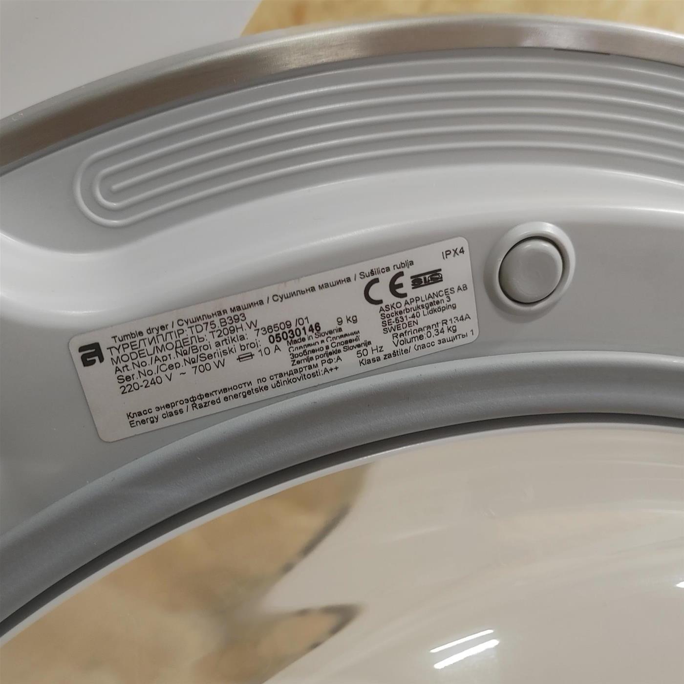 Asko T 209 H.W asciugatrice 9 Kg A++