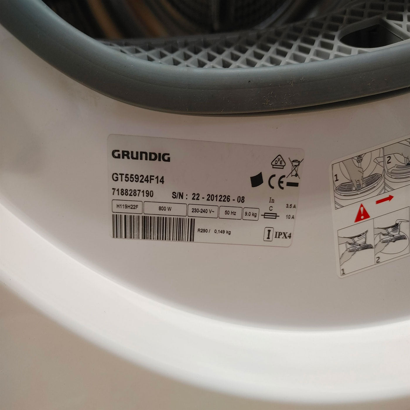 Grundig GT55924F14 Asciugatrice a pompa di calore