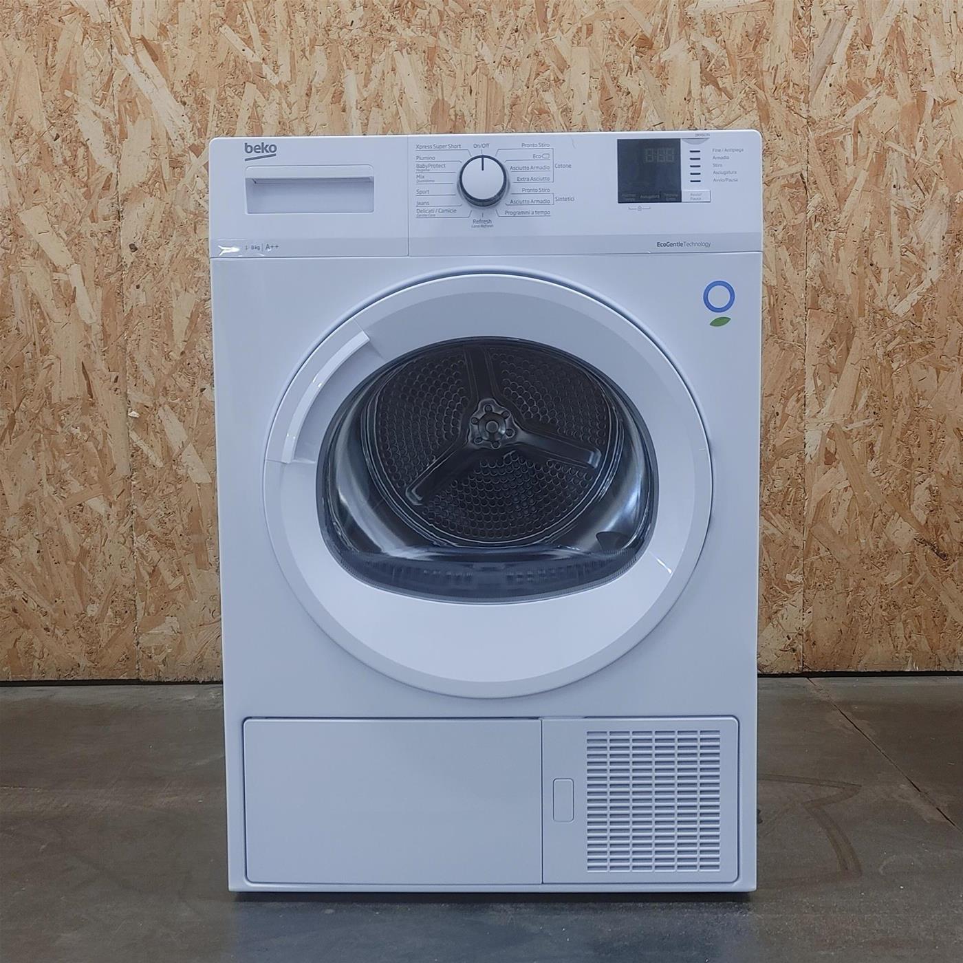 Asciugatrice Beko DRX823N Libera installazione Carica frontale 8 kg A++ Bianco