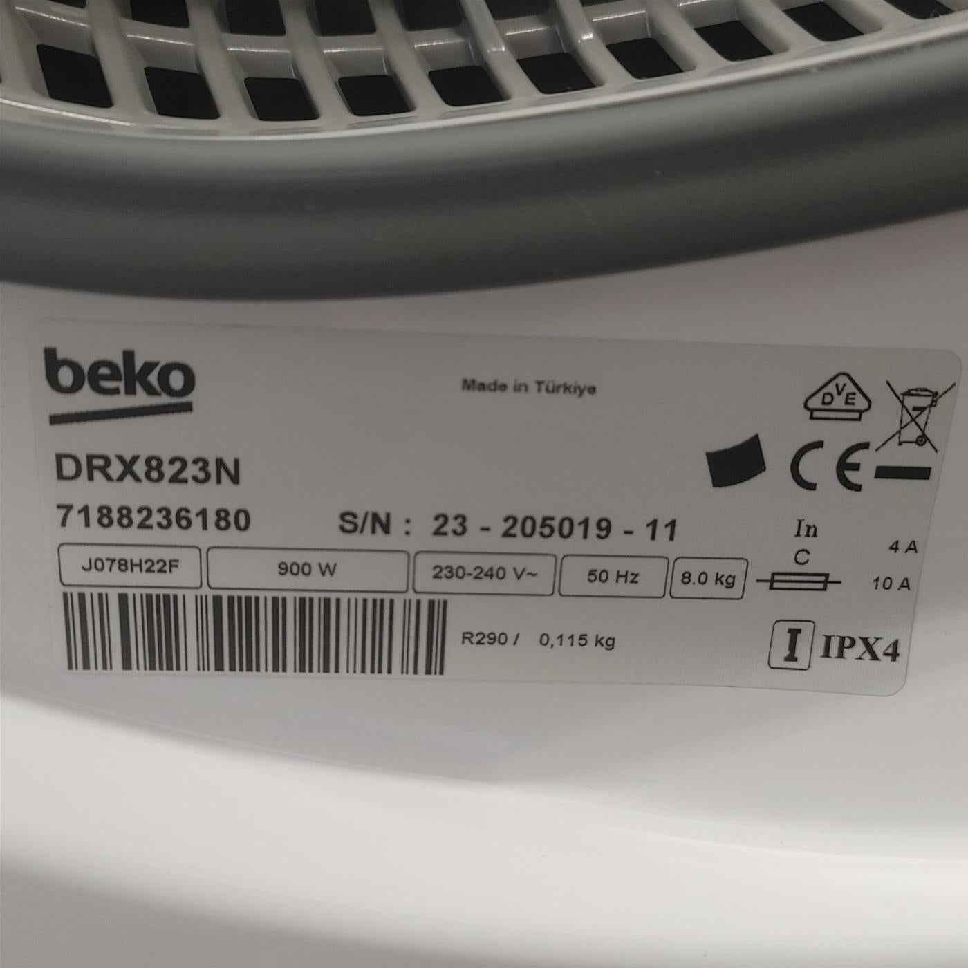 Asciugatrice Beko DRX823N Libera installazione Carica frontale 8 kg A++ Bianco
