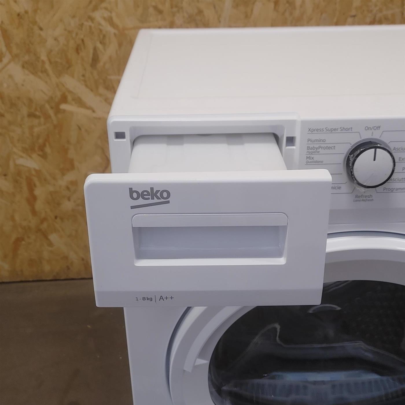 Asciugatrice Beko DRX823N Libera installazione Carica frontale 8 kg A++ Bianco