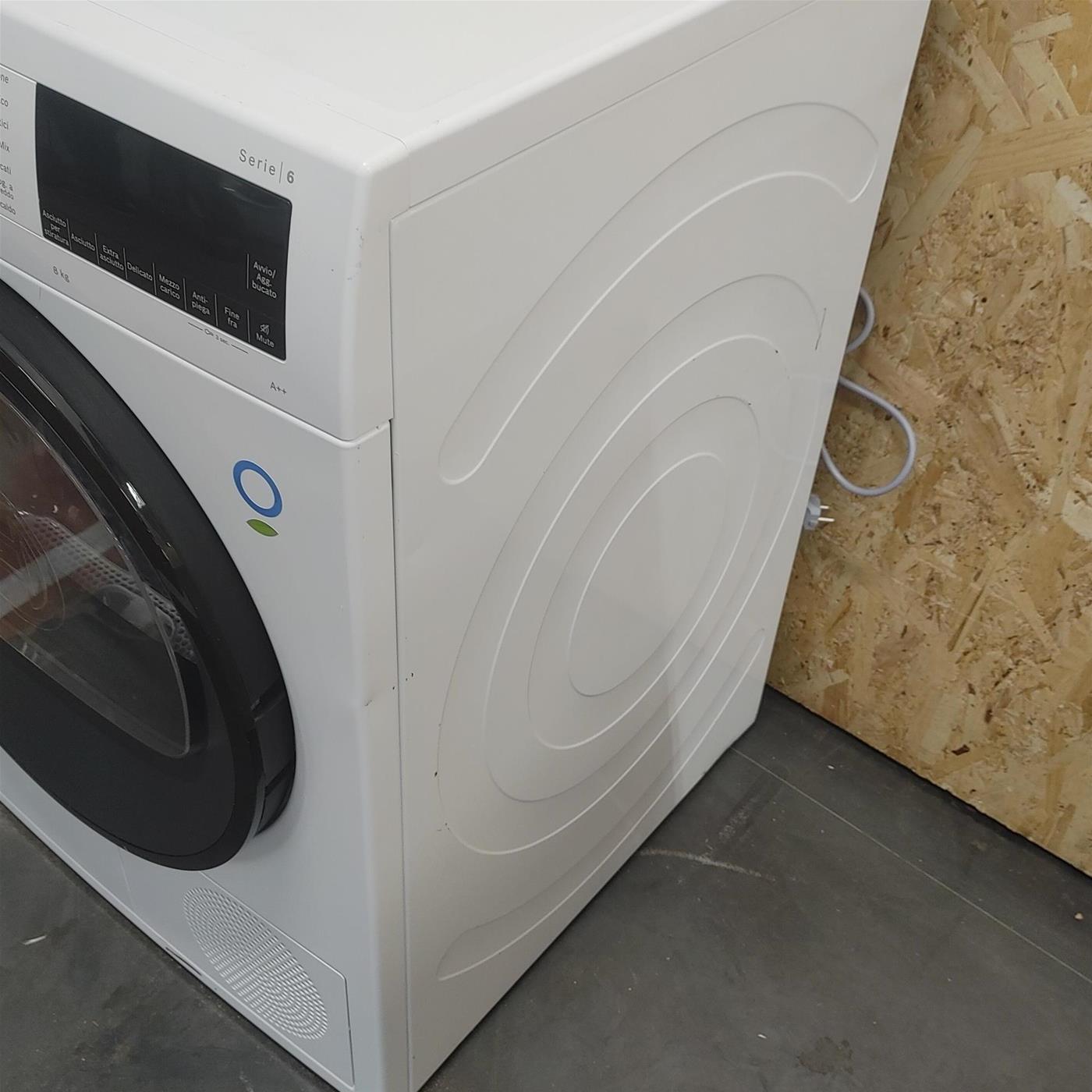 Asciugatrice Bosch Serie 6 WQG23100IT Libera installazione Carica frontale 8 kg A++ Bianco