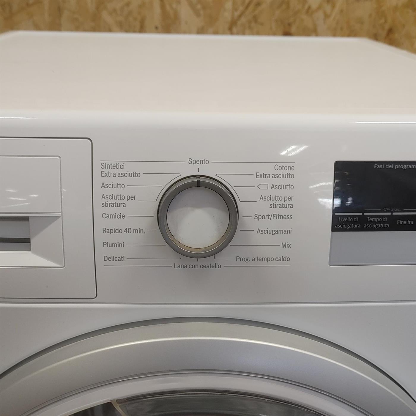 Asciugatrice Bosch WTH85V18IT Libera installazione Carica frontale 8 kg A++ Bianco