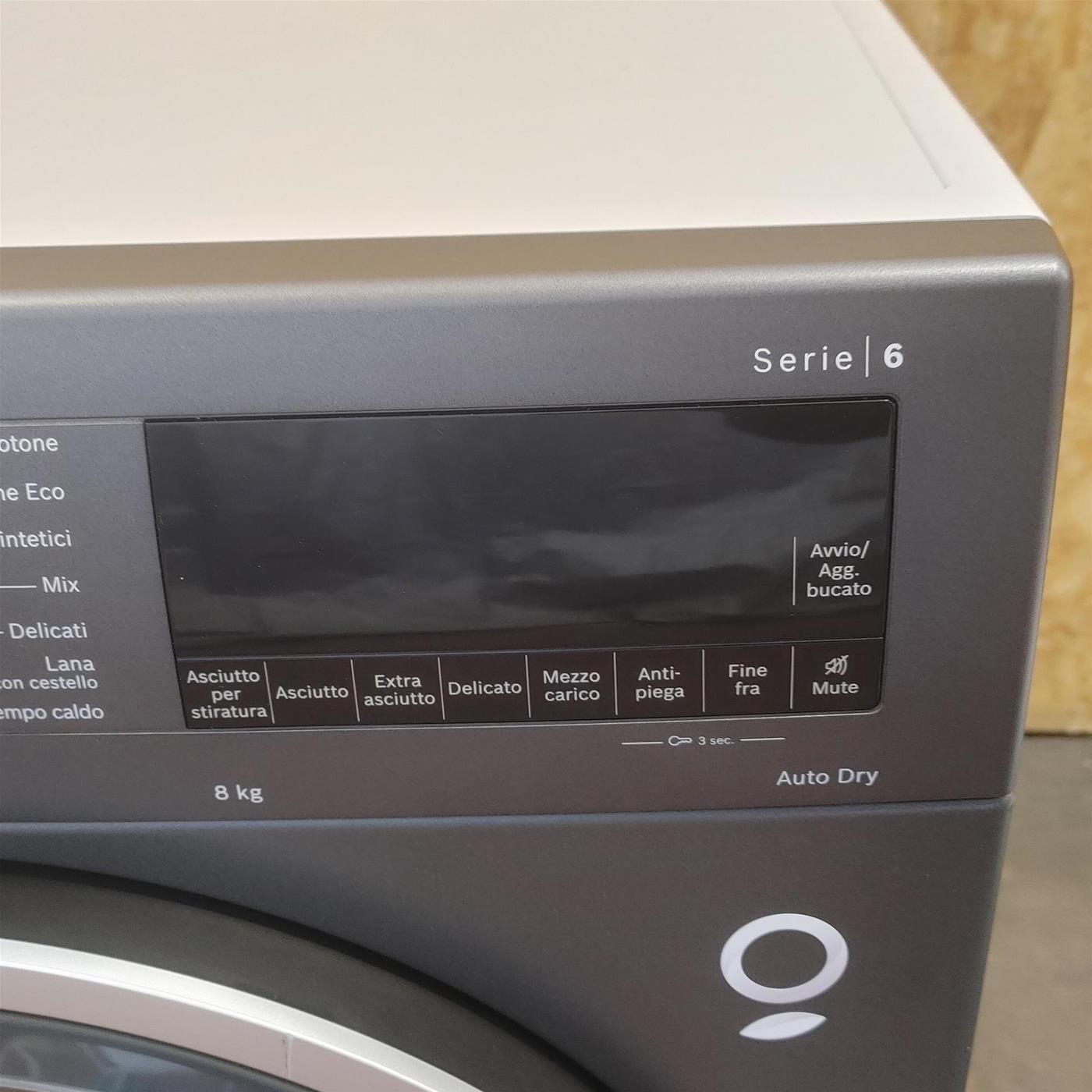 Asciugatrice Bosch WQG233DRIT Libera installazione Carica frontale 8 kg A+++ Grigio