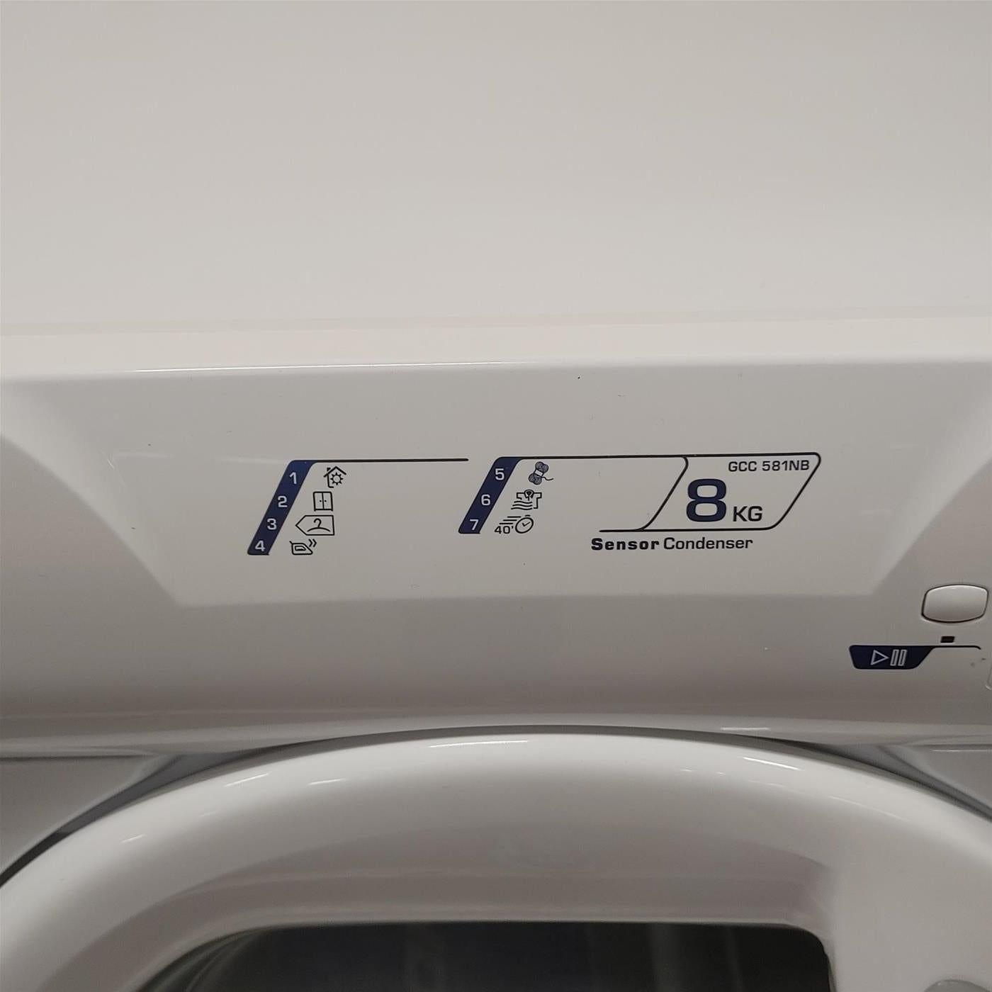 Asciugatrice Candy GCC 581 NB Libera installazione Caricamento frontale 8 kg B Bianco