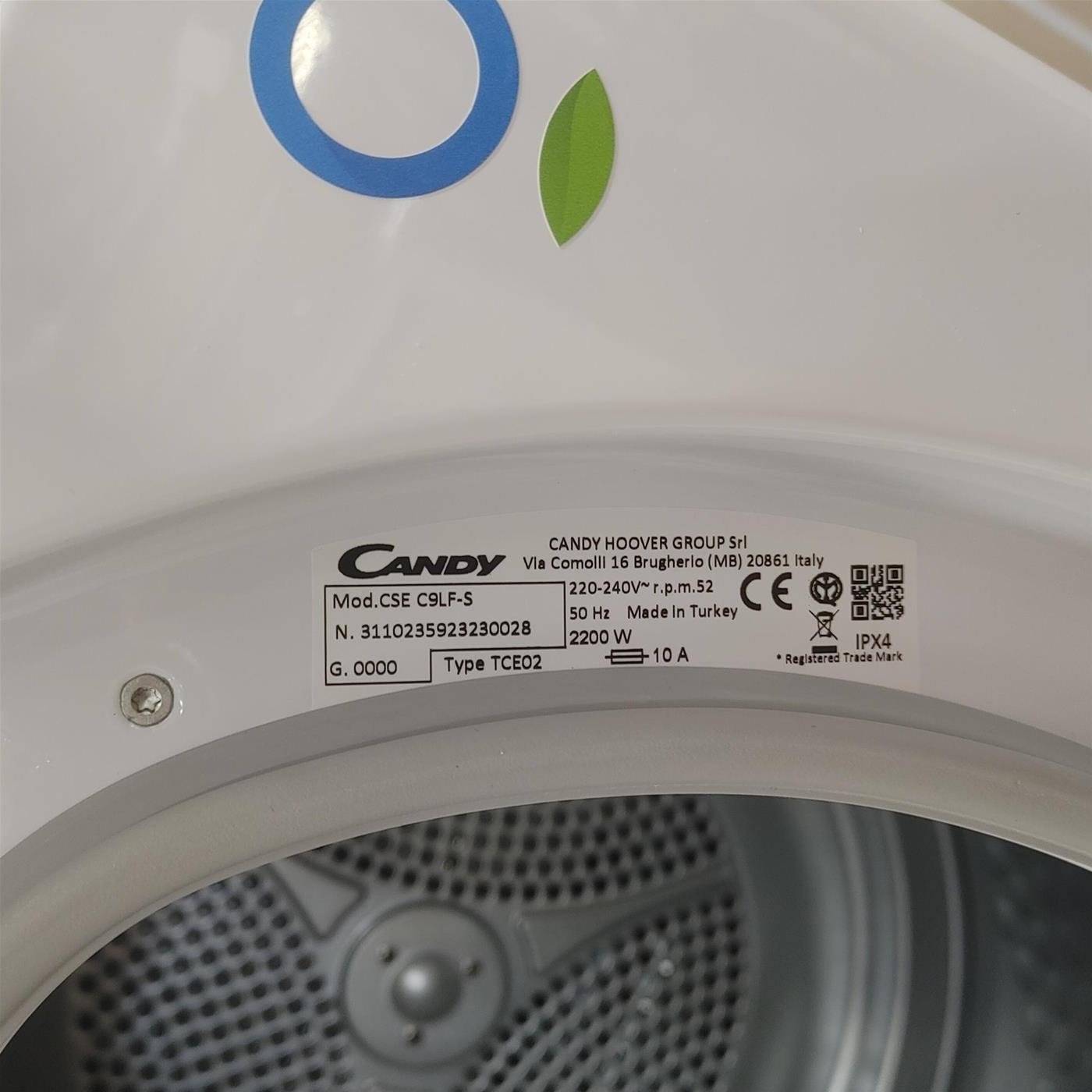 Candy Smart CSE C9LF-S Asciugatrice Libera installazione Carica frontale 9 kg B Bianco