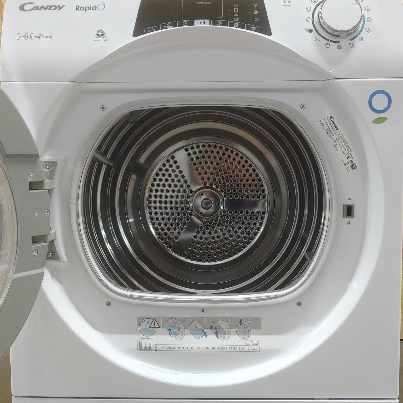 Asciugatrice Candy RapidÓ RO4H7A2TCEX-S 7 Kg