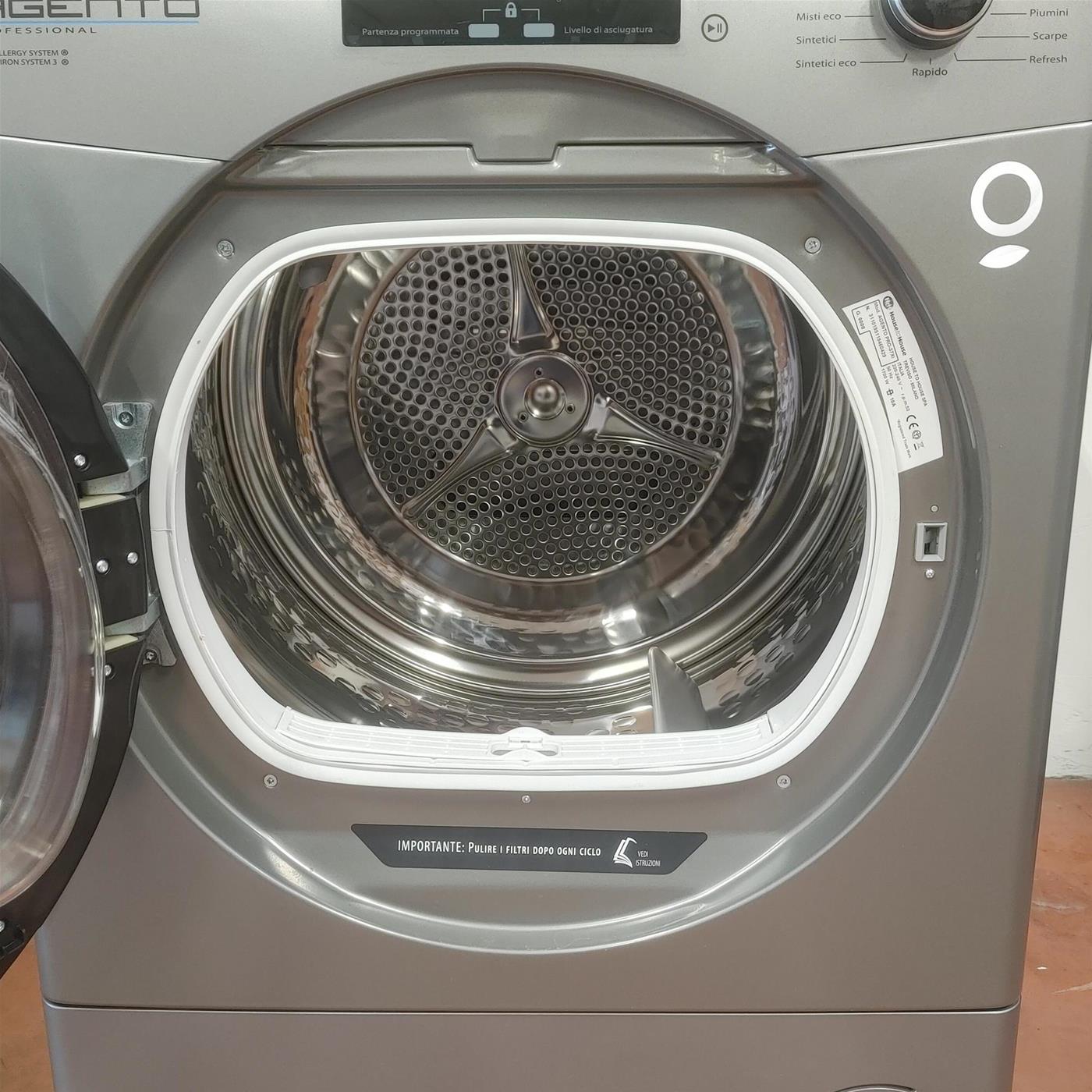 Agento Pro-37XI Asciugatrice Serie Professionale 10 KG A++ Ibrida Antibatterico e Vaporizzazione
