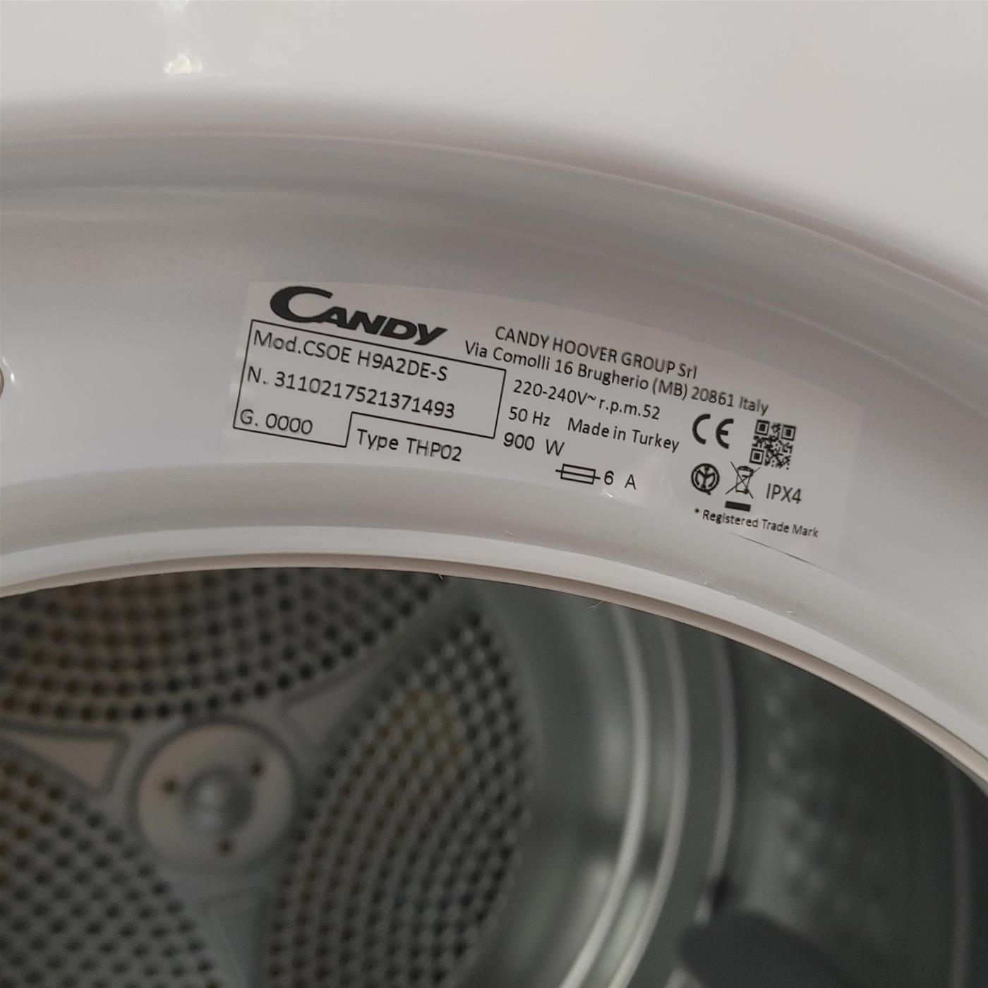 Asciugatrice Candy Smart Pro CSOE H9A2DE-S Libera installazione Caricamento frontale 9 kg A++