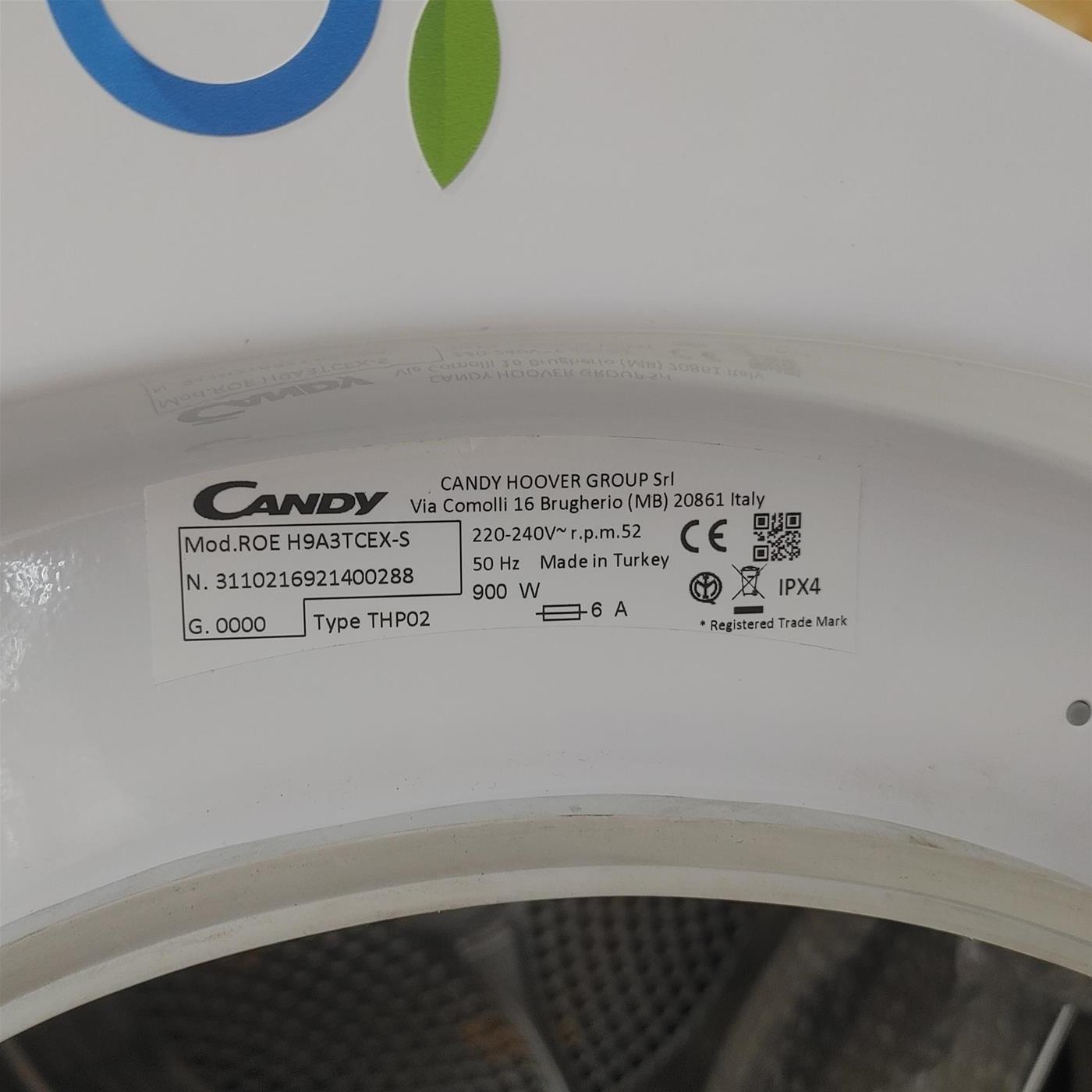 Candy ROEH9A3TCEX Asciugatrice Pompa di calore, 9 Kg, Classe A+++