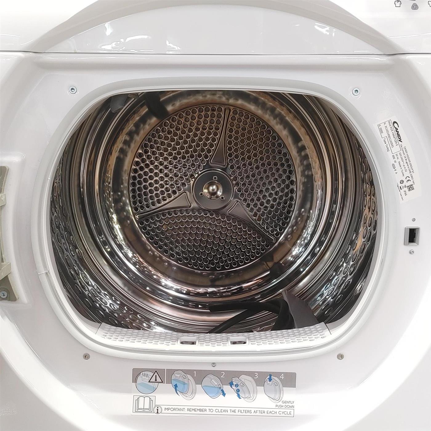 CANDY Asciugatrice ROE H9A3TCEX-S, 9 Kg Classe A+++ Pompa di calore