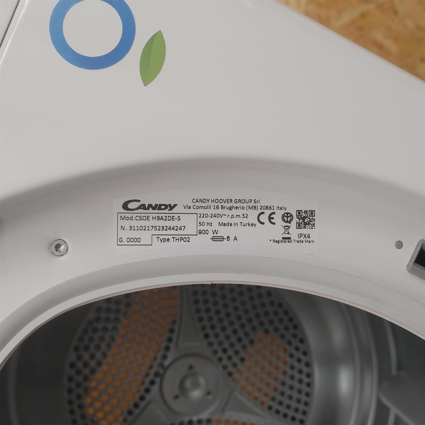 Asciugatrice Candy Smart Pro CSOEH9A2DE-S Libera installazione Caricamento frontale 9 kg A++