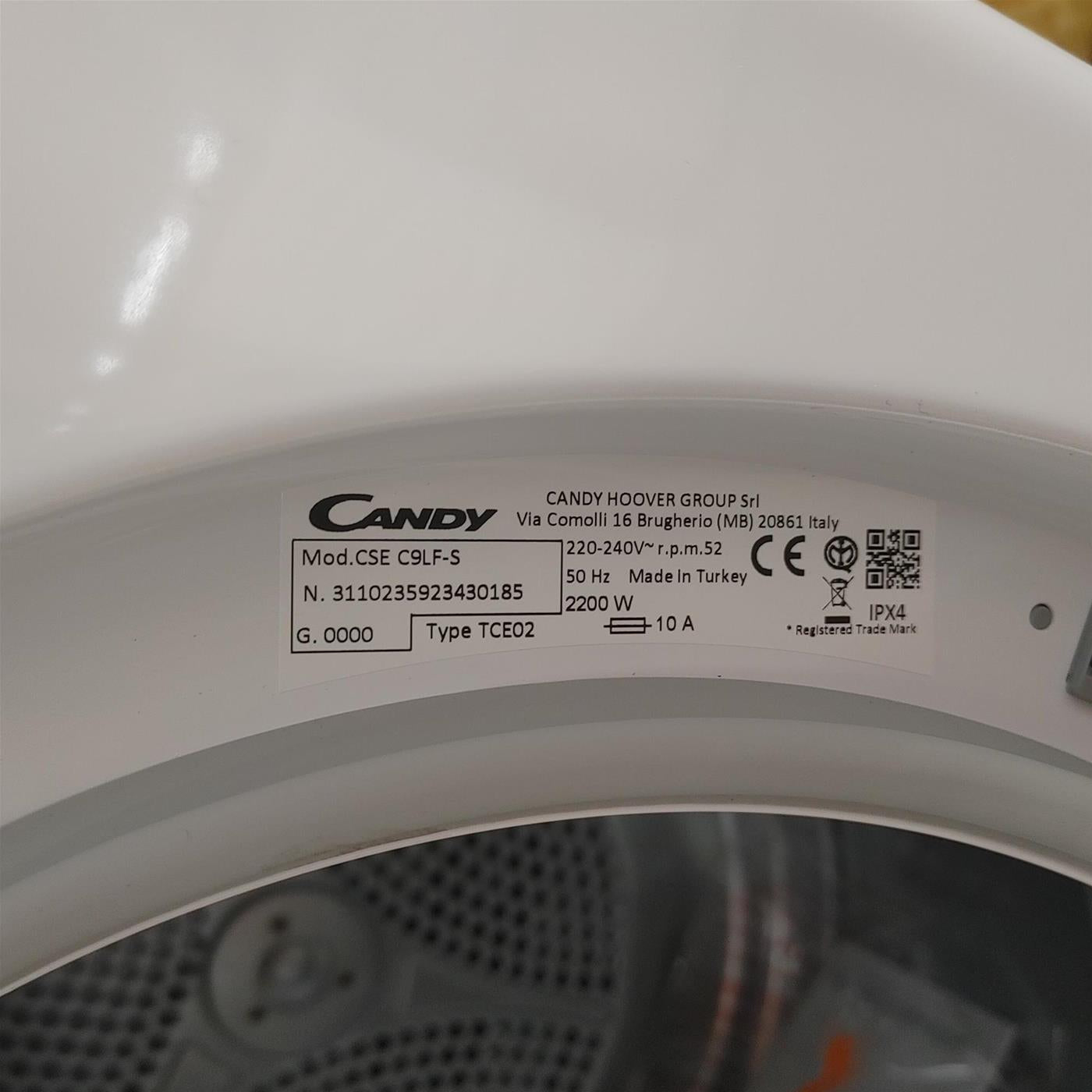 Candy Smart CSE C9LF-S Asciugatrice Libera installazione Carica frontale 9 kg B Bianco