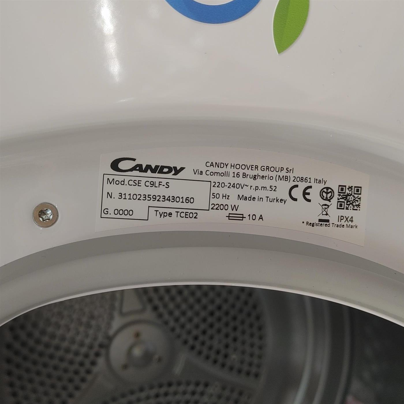 Candy Smart CSE C9LF-S Asciugatrice Libera installazione Carica frontale 9 kg B Bianco