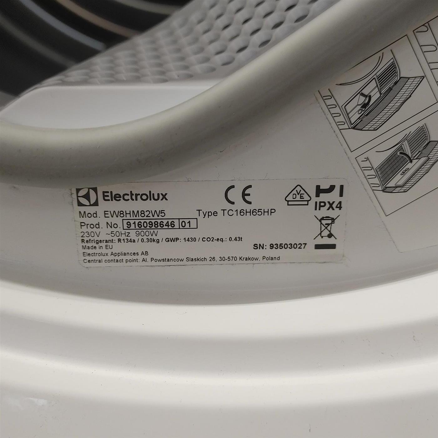Electrolux EW8HM82W5 Asciugatrice 8 Kg