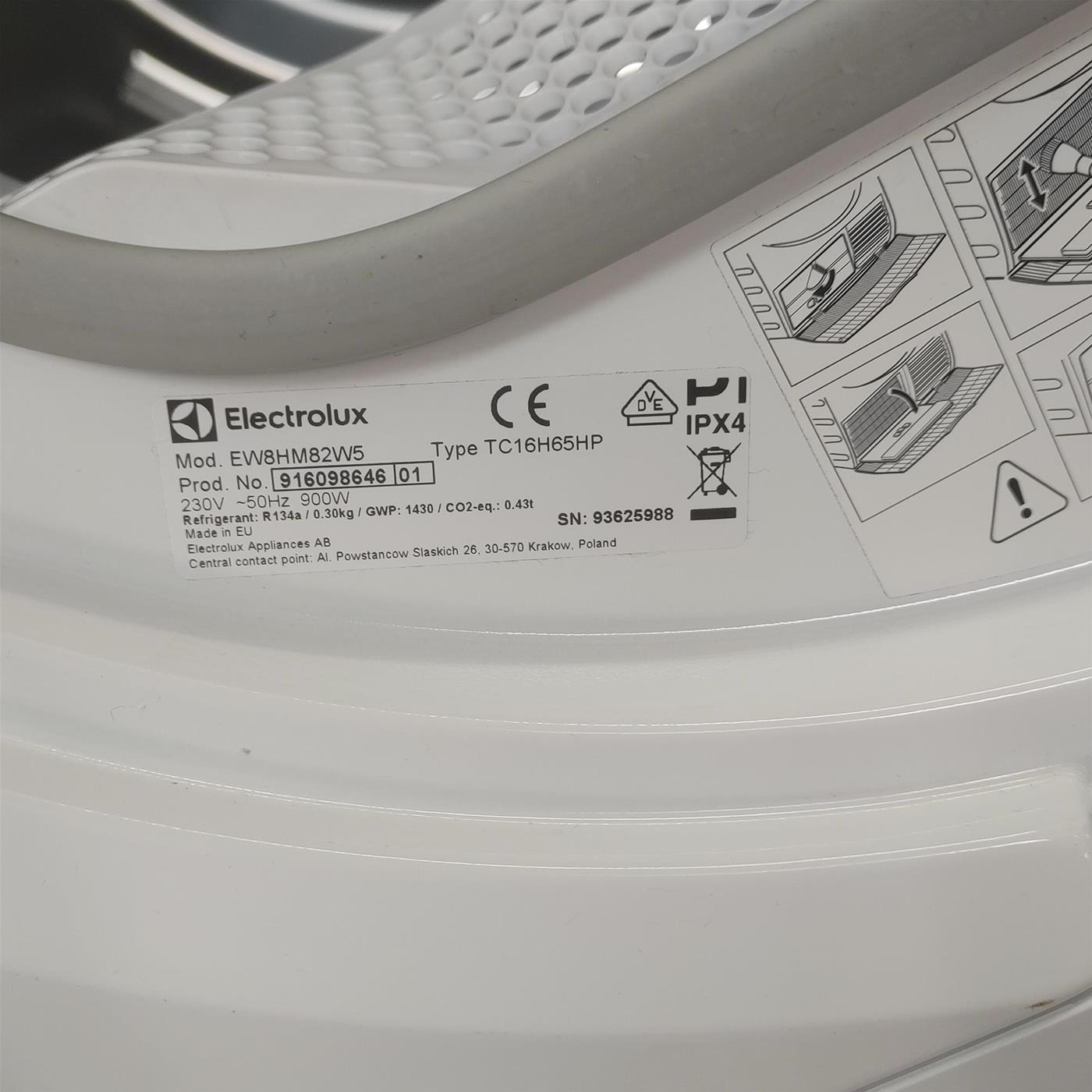 Electrolux EW8HM82W5 Asciugatrice 8 Kg