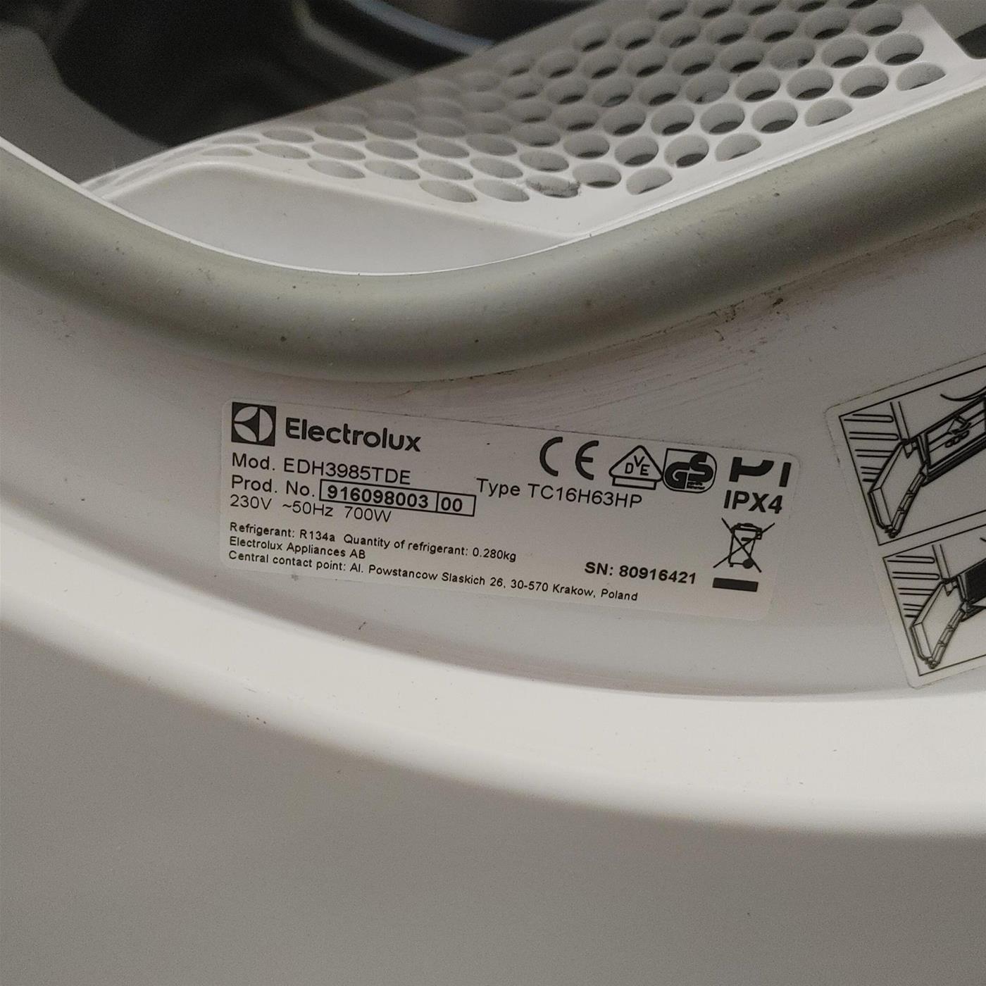 Asciugatrice Electrolux EDH 3985 TDE 8 Kg