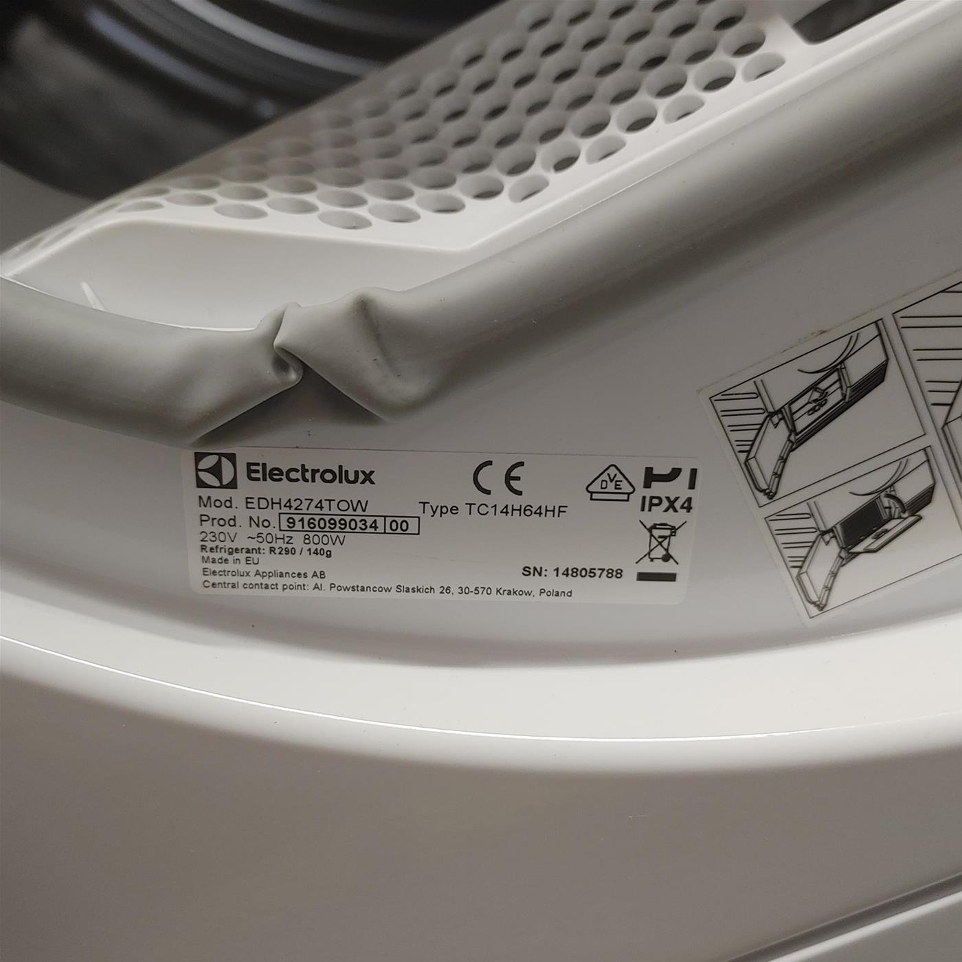 Asciugatrice Electrolux EDH4825TW 8 Kg