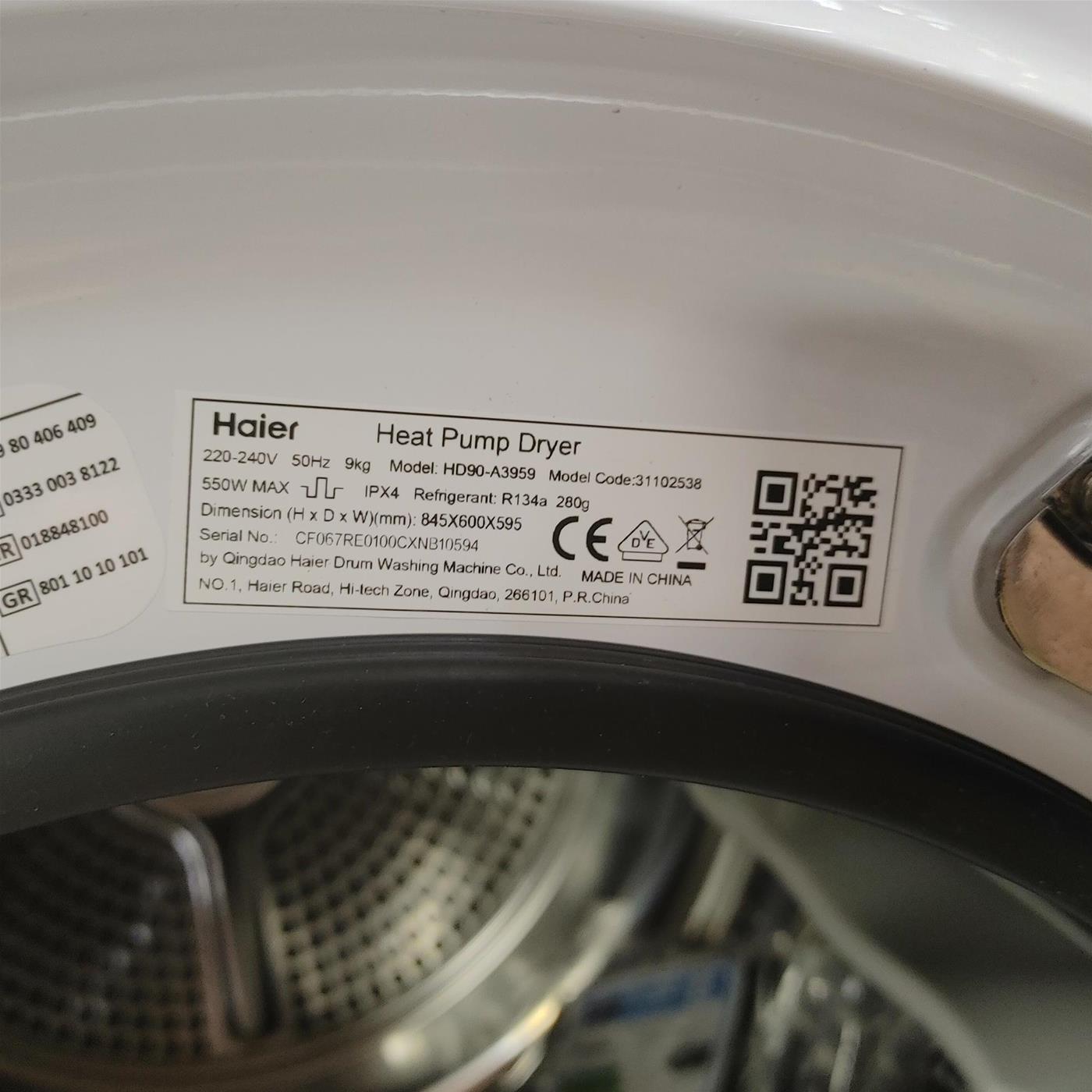 Asciugatrice Haier I-Pro Series 5 HD90-A3959 9 kg A+++ Bianco