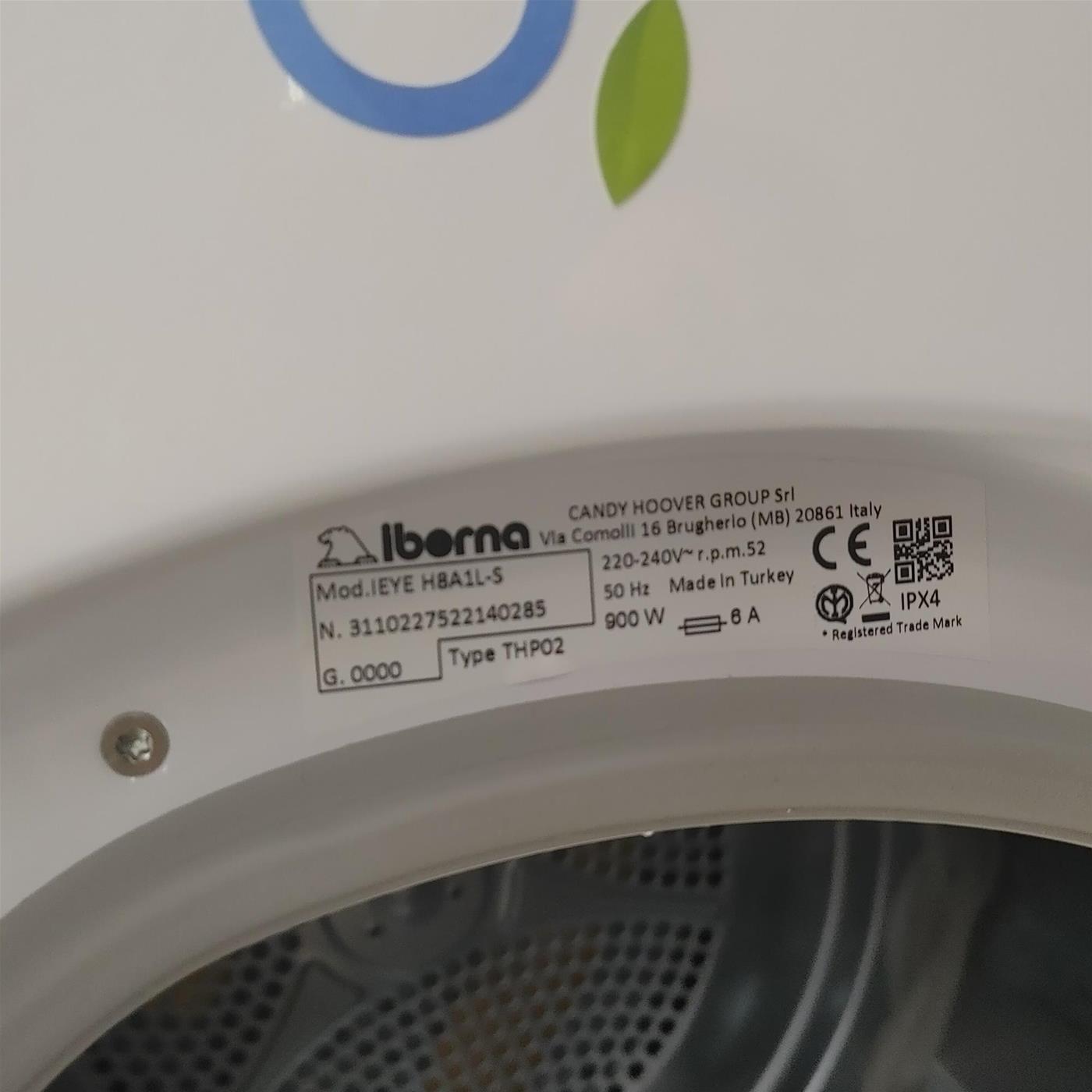 Iberna IEY H8A1L-S Asciugatrice 8 Kg