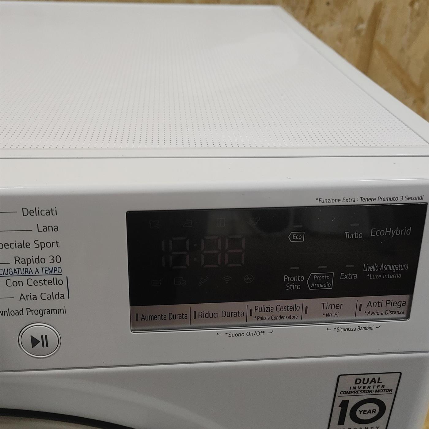 LG RH10V9AV4W asciugatrice Libera installazione Caricamento frontale 10 kg A+++ Bianco