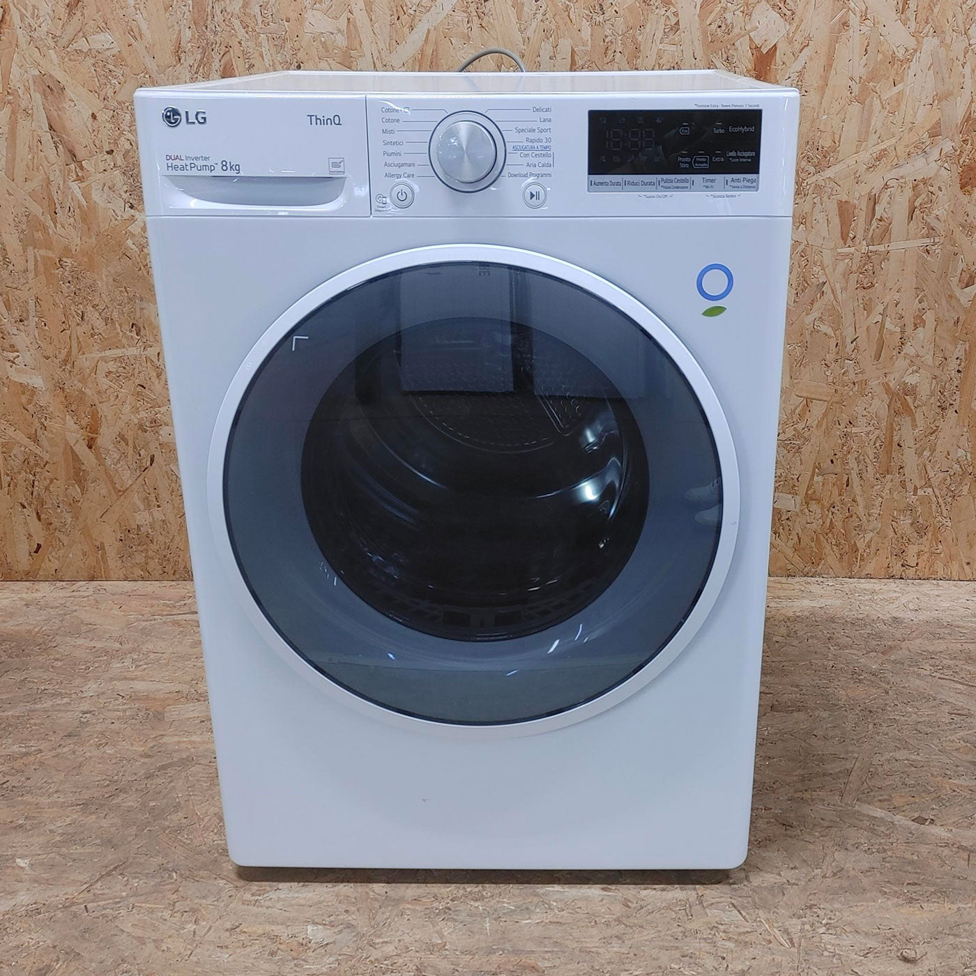Asciugatrice LG RH80V9AVHN Libera installazione Carica frontale 8 kg A+++ Bianco