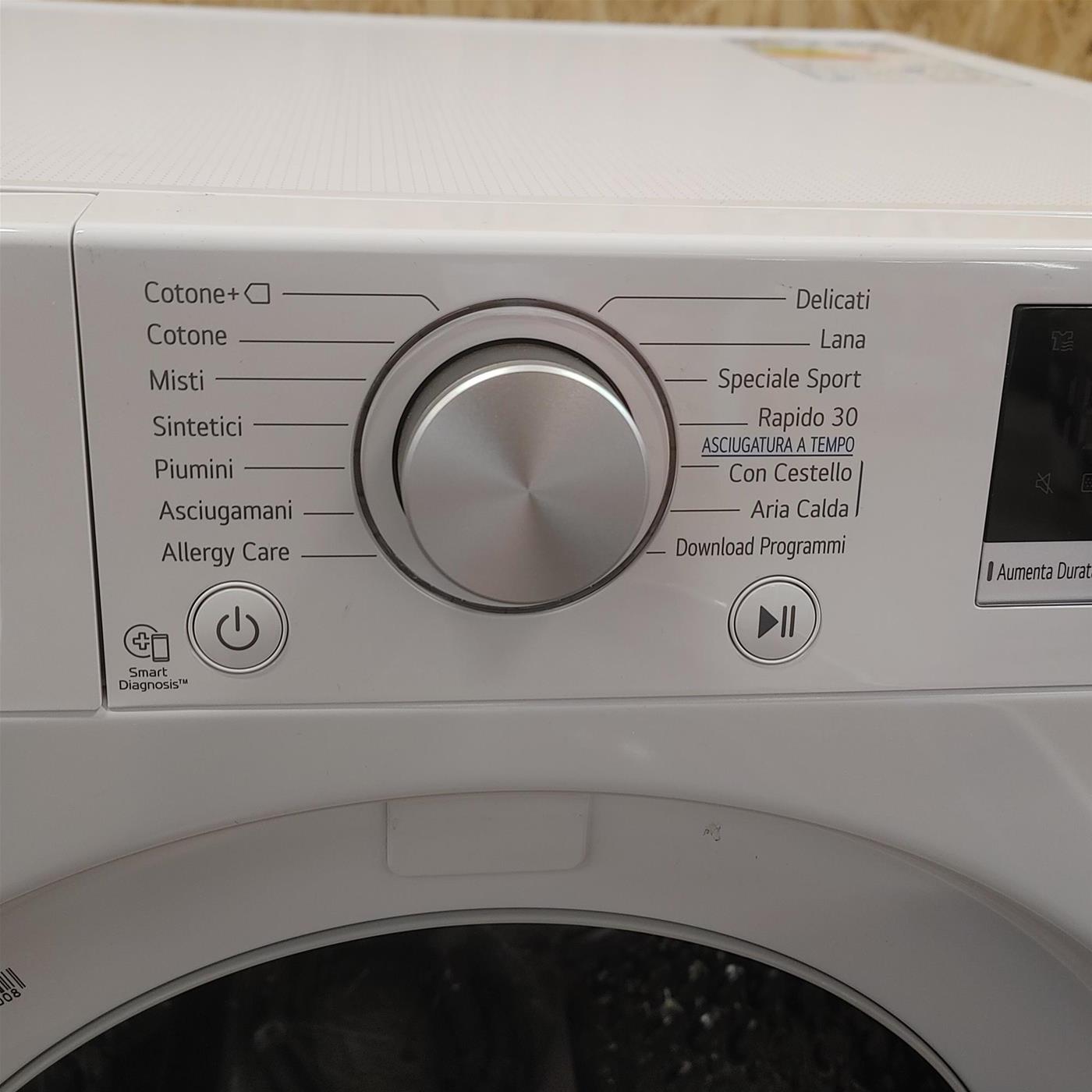 Asciugatrice LG RH80V9AVHN Libera installazione Carica frontale 8 kg A+++ Bianco