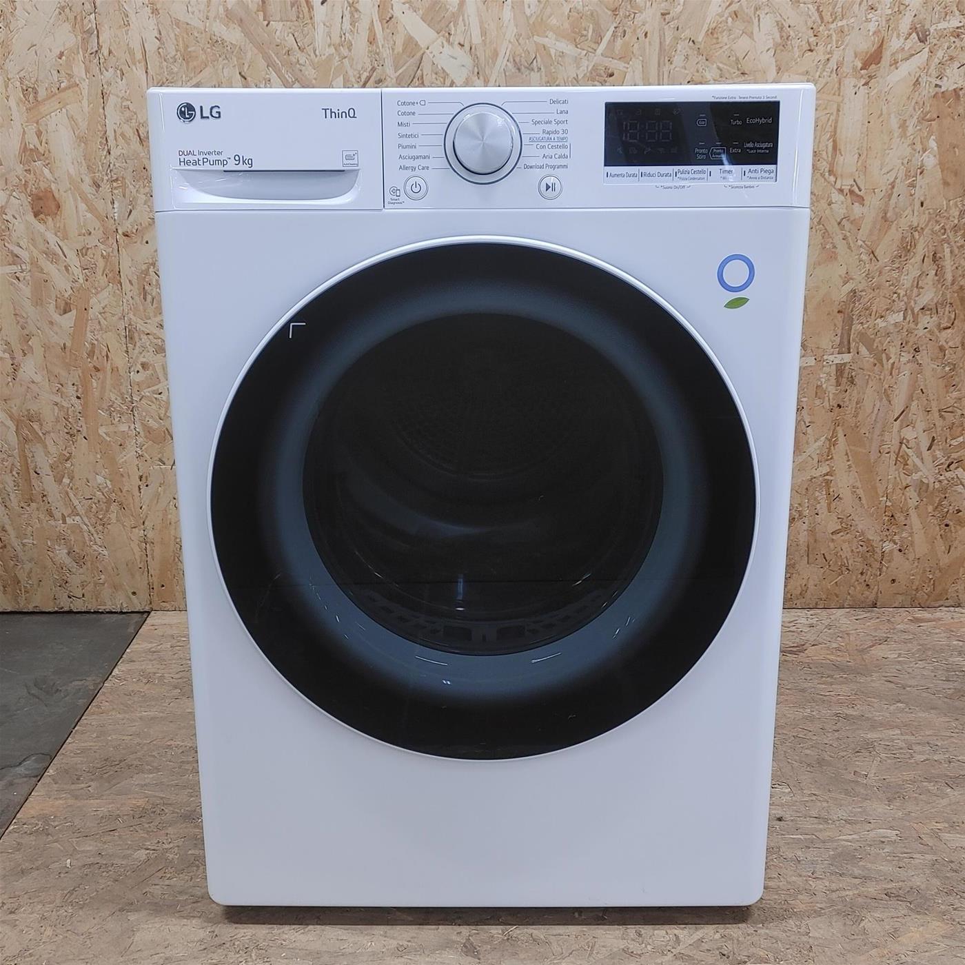 Asciugatrice LG RH90V5AV5N Libera installazione Caricamento frontale 9 kg A++ Bianco