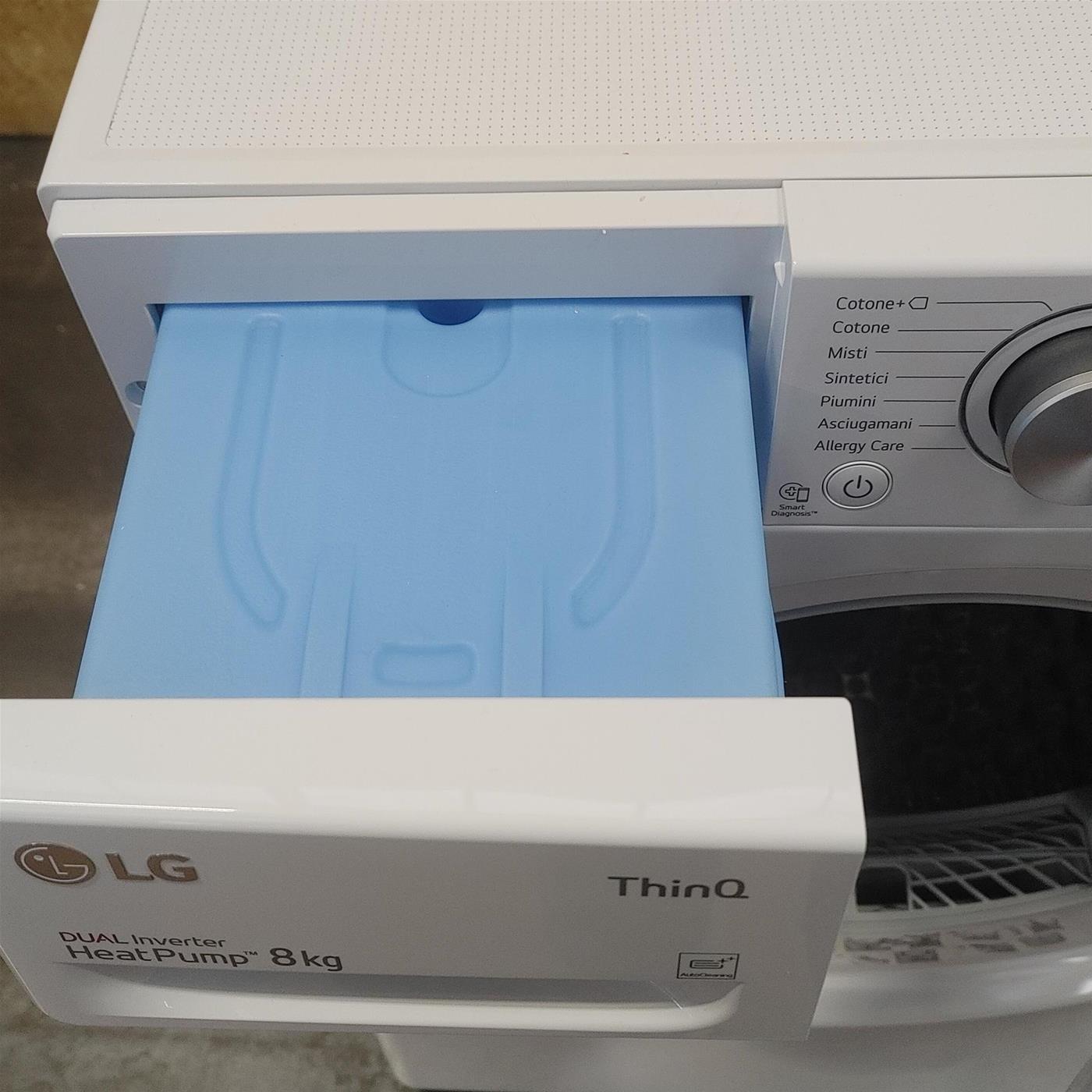 Asciugatrice LG RH80V9AVHN Libera installazione Carica frontale 8 kg A+++ Bianco