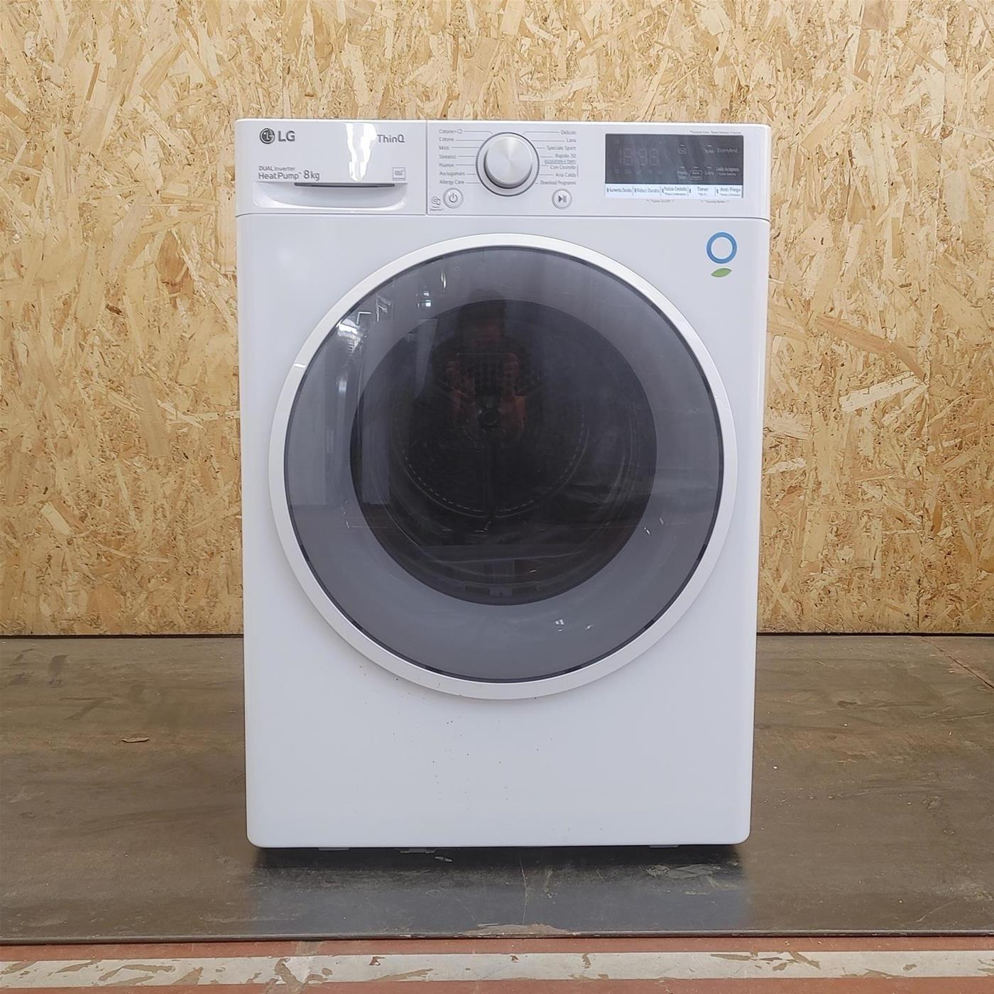 Asciugatrice LG RH80V9AVHN Libera installazione Carica frontale 8 kg A+++ Bianco