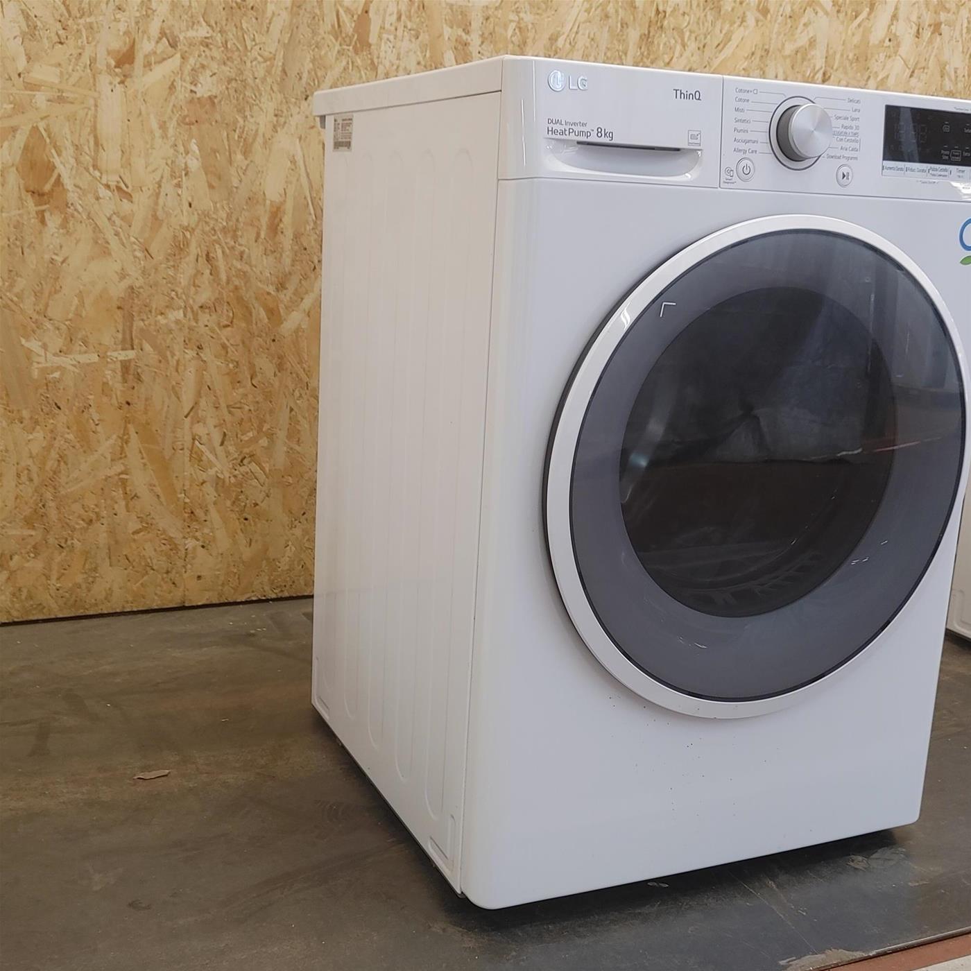 Asciugatrice LG RH80V9AVHN Libera installazione Carica frontale 8 kg A+++ Bianco