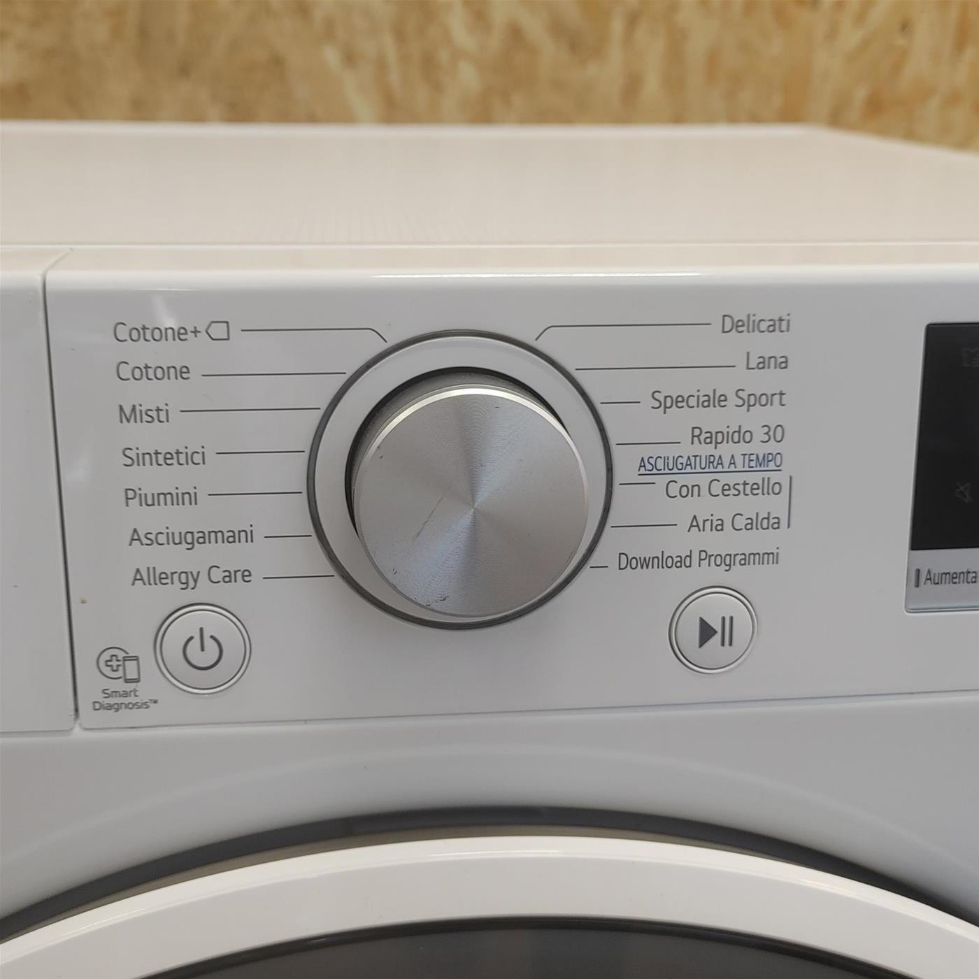 Asciugatrice LG RH80V9AVHN Libera installazione Carica frontale 8 kg A+++ Bianco