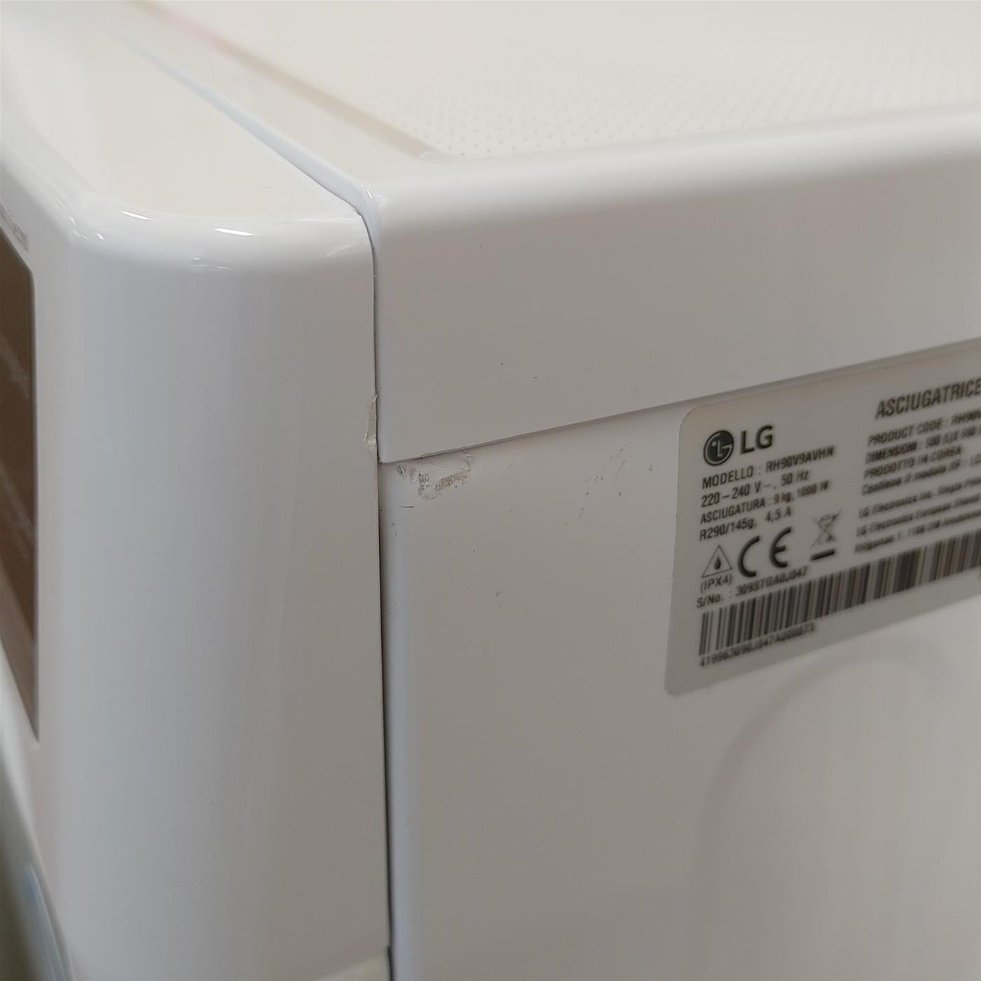 LG RH90V9AVHN asciugatrice Libera installazione Caricamento frontale 9 kg A+++ Bianco