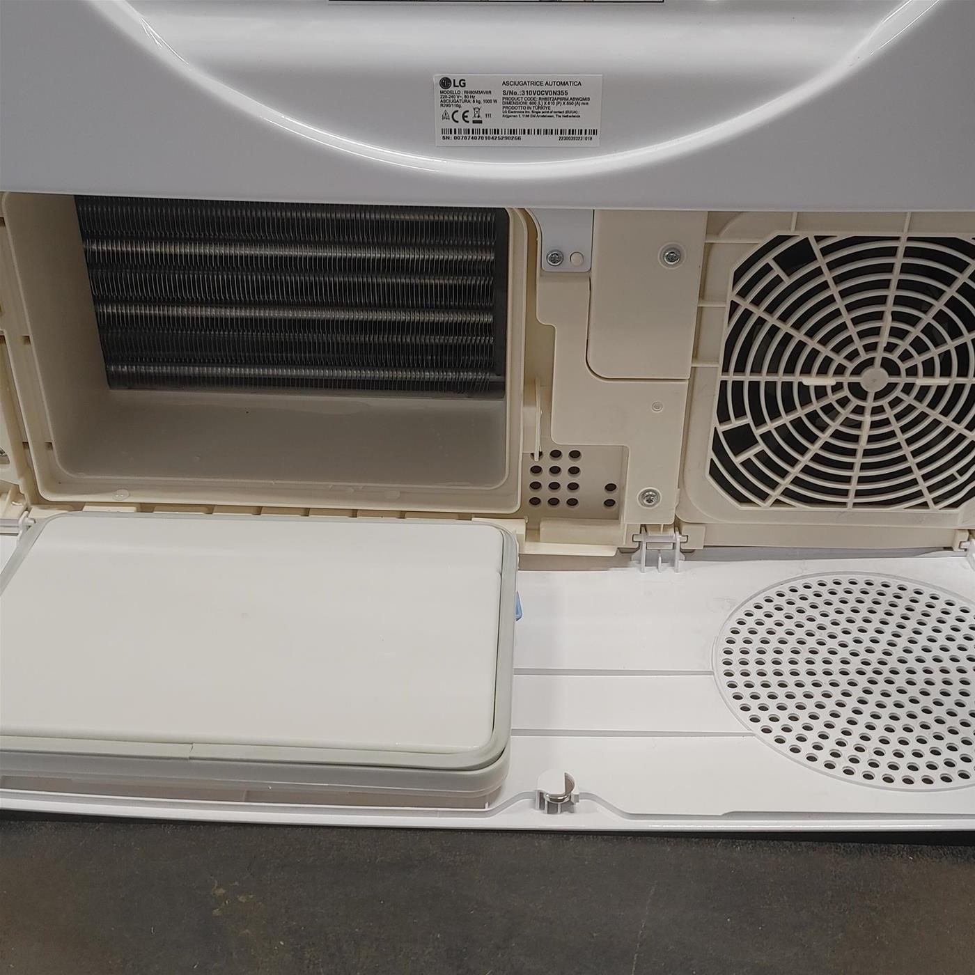 Asciugatrice LG RH80M3AV6R Libera installazione Carica frontale 8 kg A++ Bianco