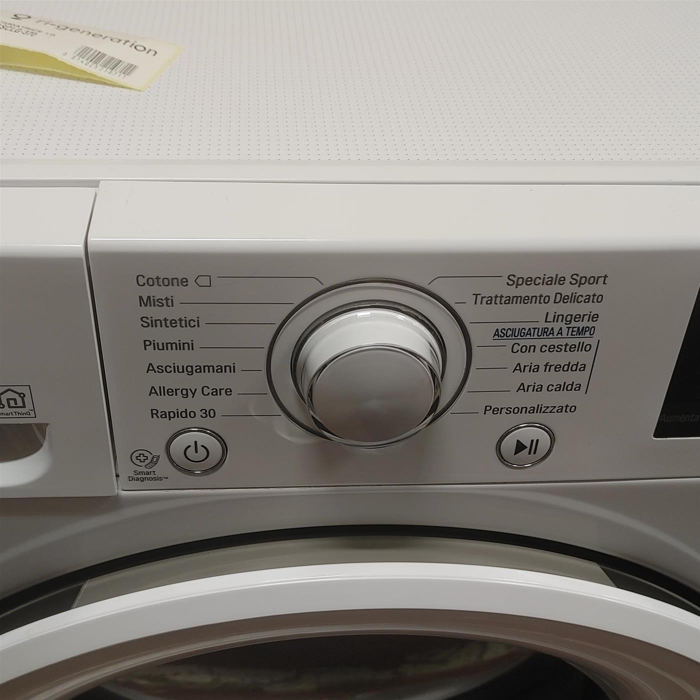 Asciugatrice LG RH80V9AVHN Libera installazione Carica frontale 8 kg A+++ Bianco