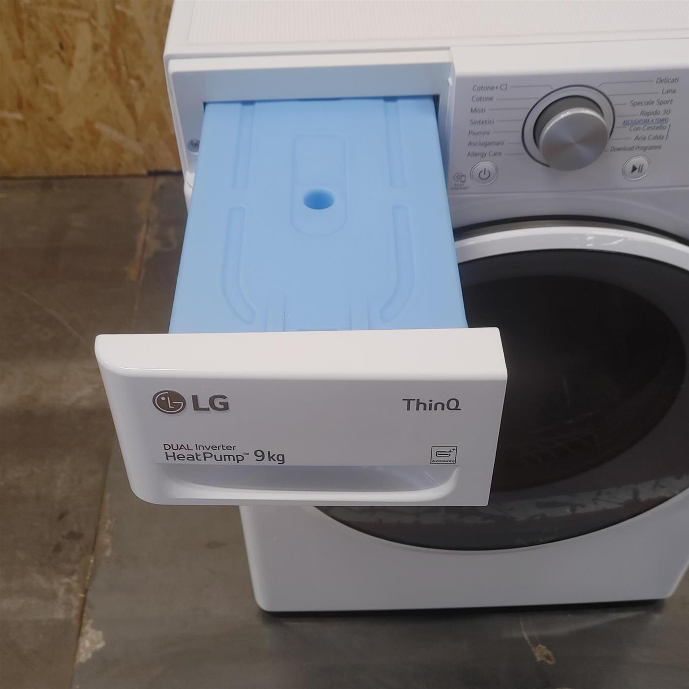 Asciugatrice LG RH90V9AVHN Libera installazione Carica frontale 9 kg A+++ Bianco