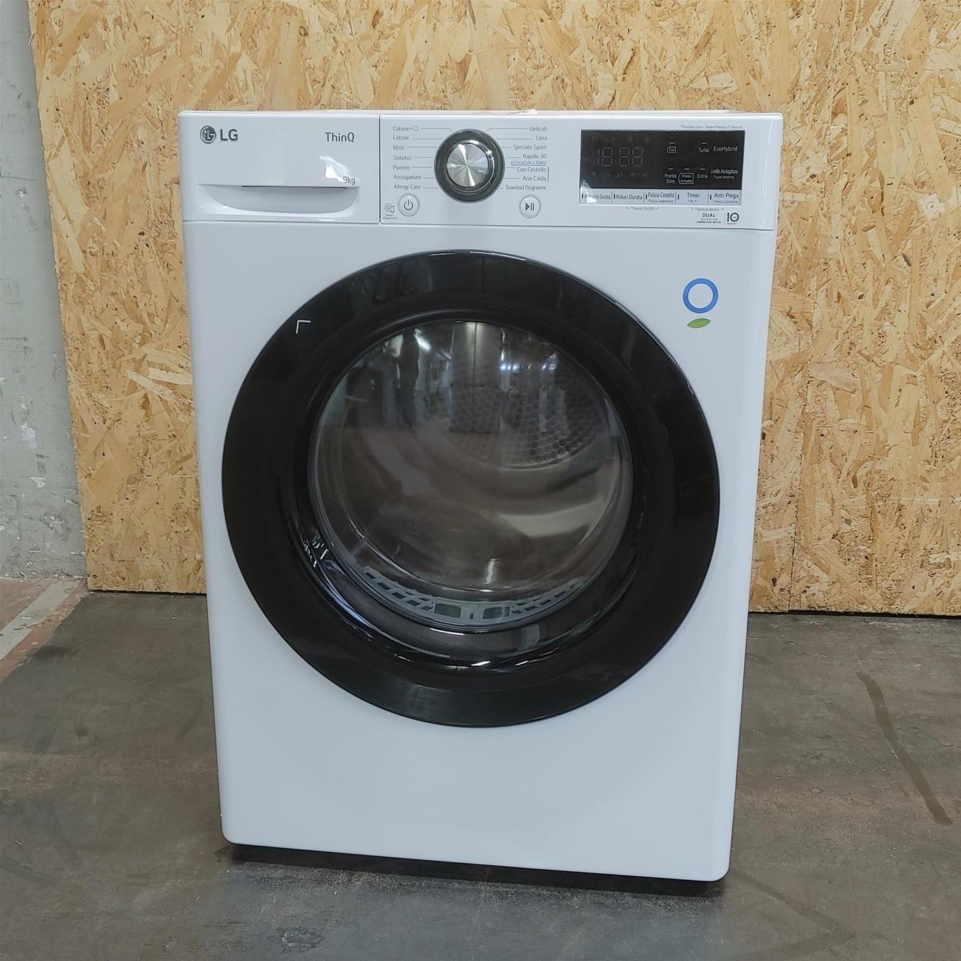 LG RH90V9AVHN asciugatrice Libera installazione Caricamento frontale 9 kg A+++ Bianco