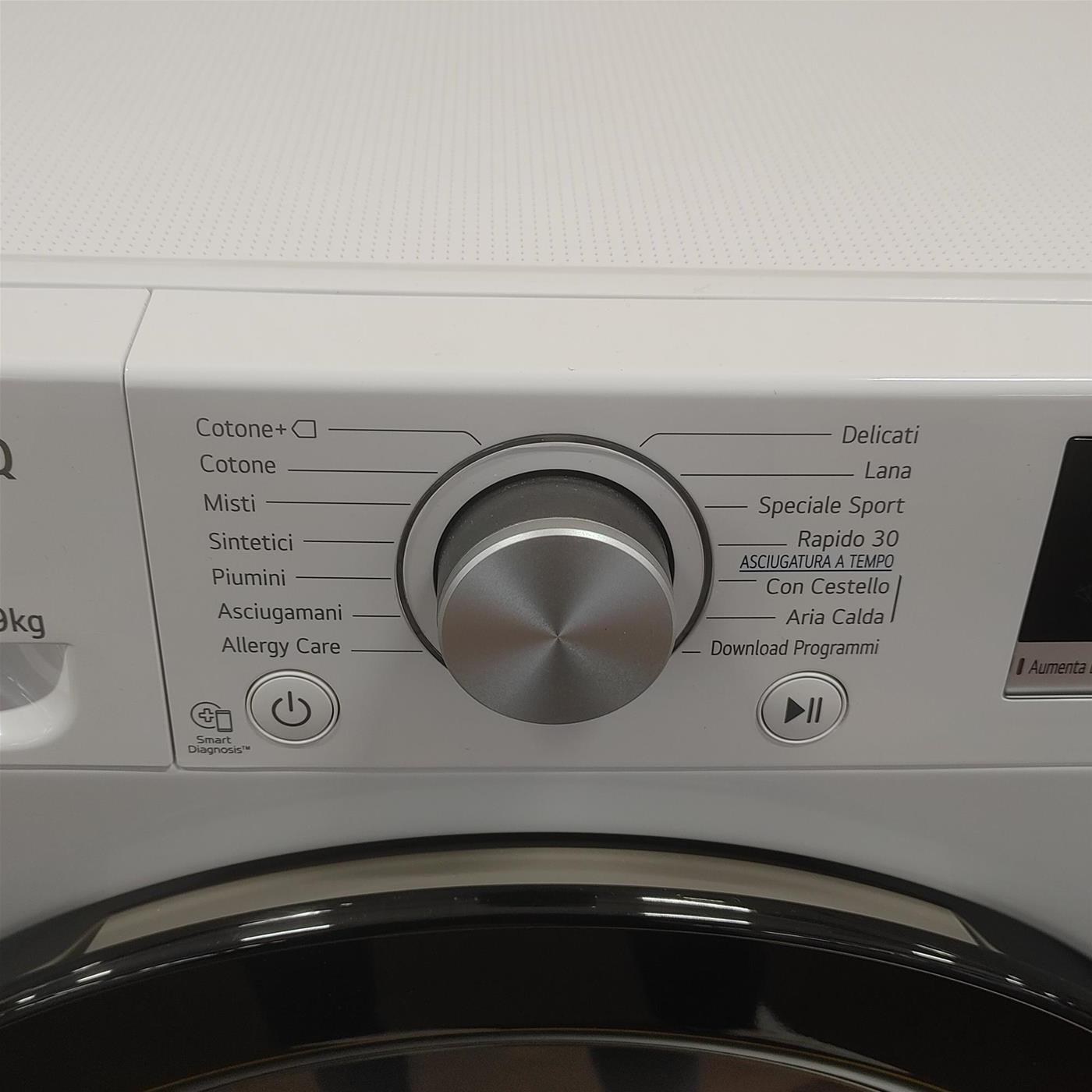 LG RH90V9AVHN asciugatrice Libera installazione Caricamento frontale 9 kg A+++ Bianco