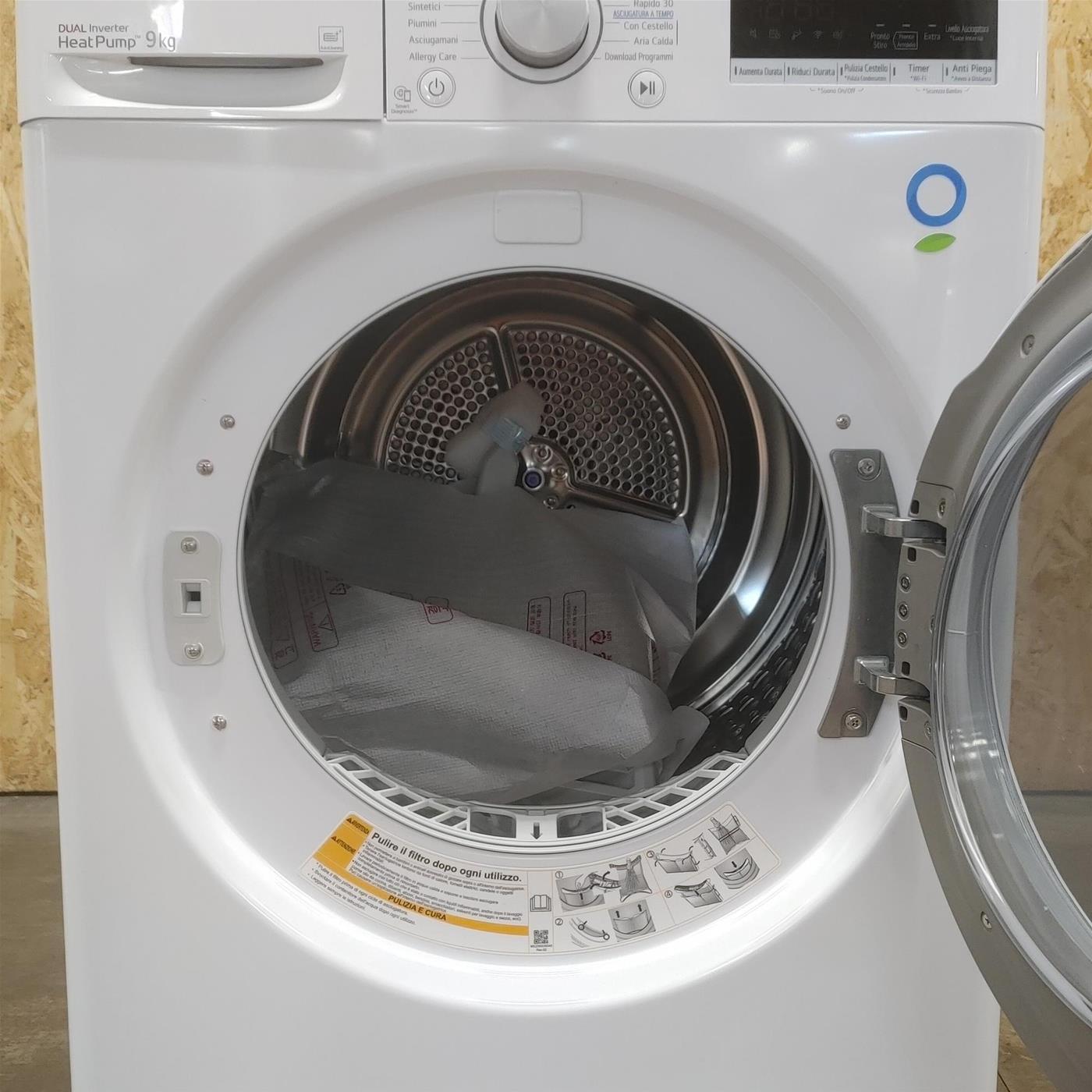 Asciugatrice LG RH90V5AV5N Libera installazione Caricamento frontale 9 kg A++ Bianco