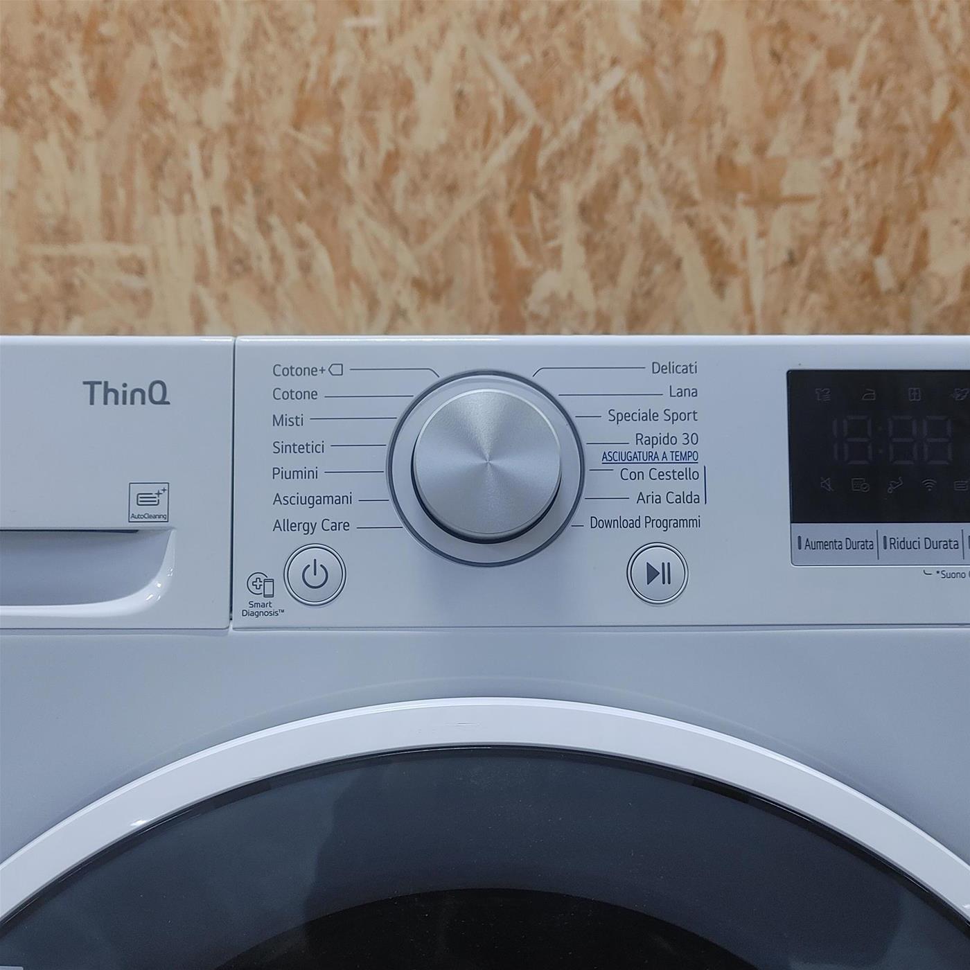 Asciugatrice LG RH90V9AVHN Libera installazione Caricamento frontale 9 kg A+++ Bianco