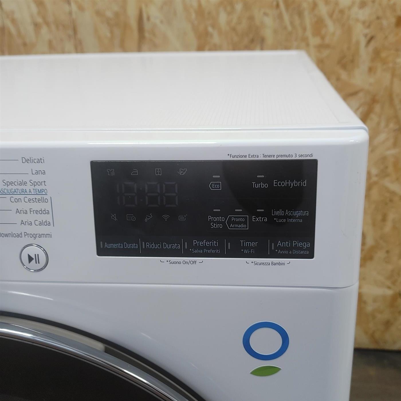 LG RC90V9AV2W Asciugatrice 9 kg Pompa di Calore Libera installazione Carica frontale A+++