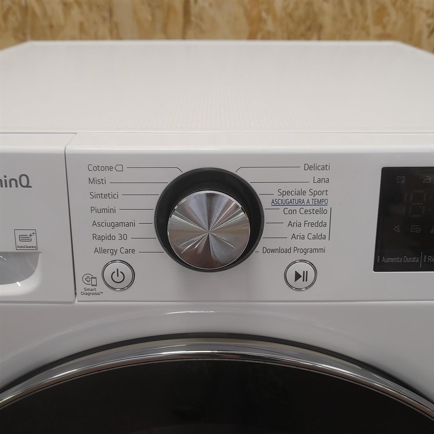 LG RC90V9AV2W Asciugatrice 9 kg Pompa di Calore Libera installazione Carica frontale A+++