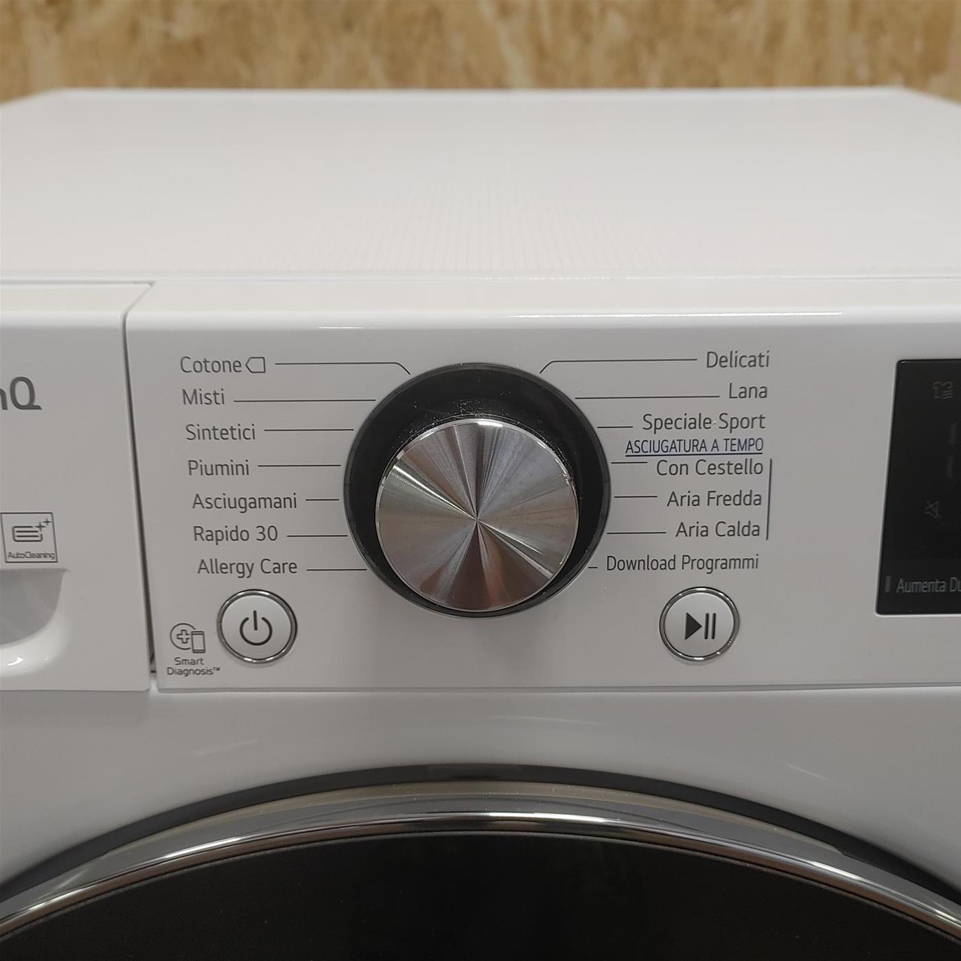 LG RC90V9AV2W Asciugatrice 9 kg Pompa di Calore Libera installazione Carica frontale A+++