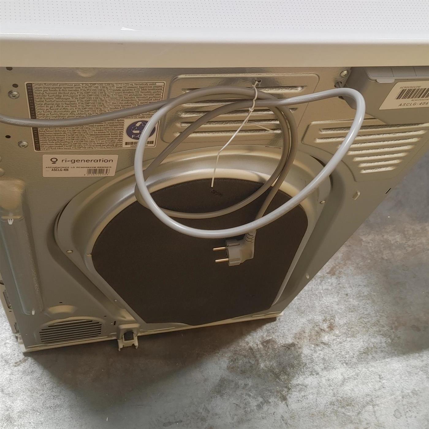 LG RC90V9AV2W Asciugatrice 9 kg Pompa di Calore Libera installazione Carica frontale A+++