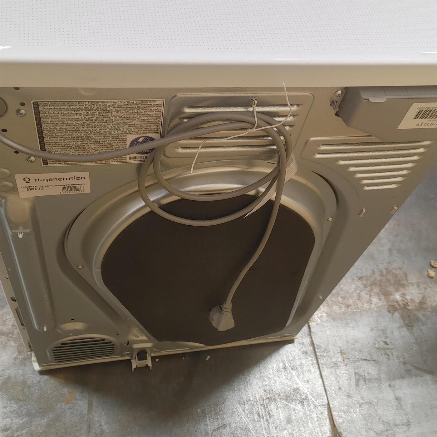 LG RC90V9AV2W Asciugatrice 9 kg Pompa di Calore Libera installazione Carica frontale A+++