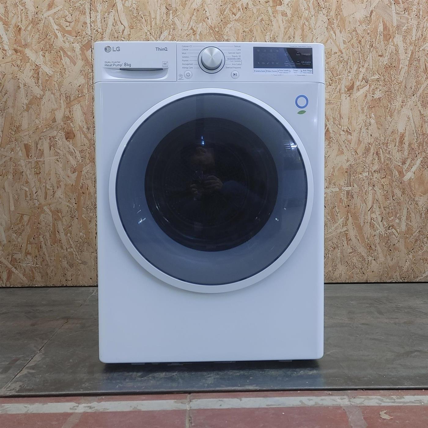 Asciugatrice LG RH80V9AVHN Libera installazione Carica frontale 8 kg A+++ Bianco